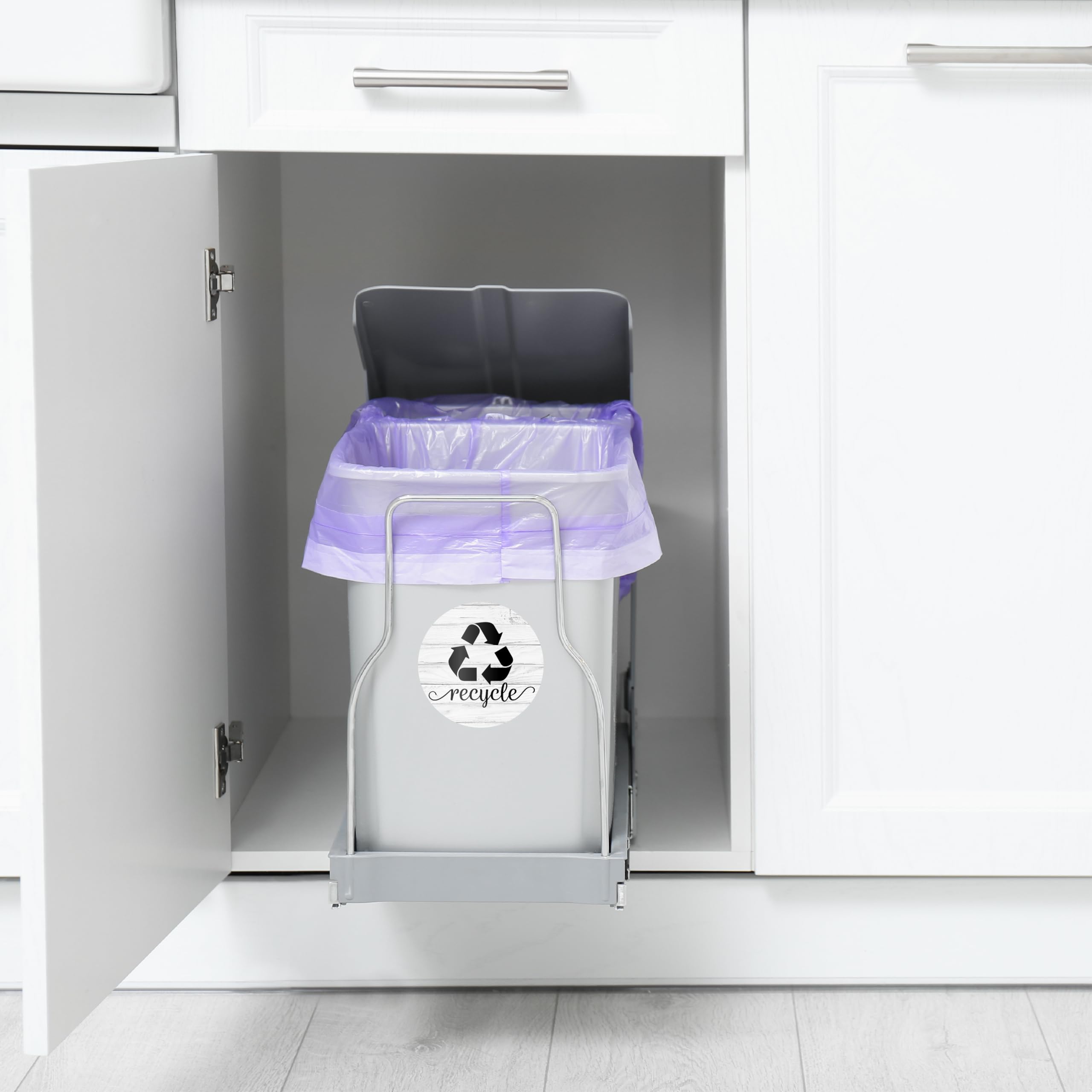 Farmhouse Recycling Stickers for Trash Can - 3.5