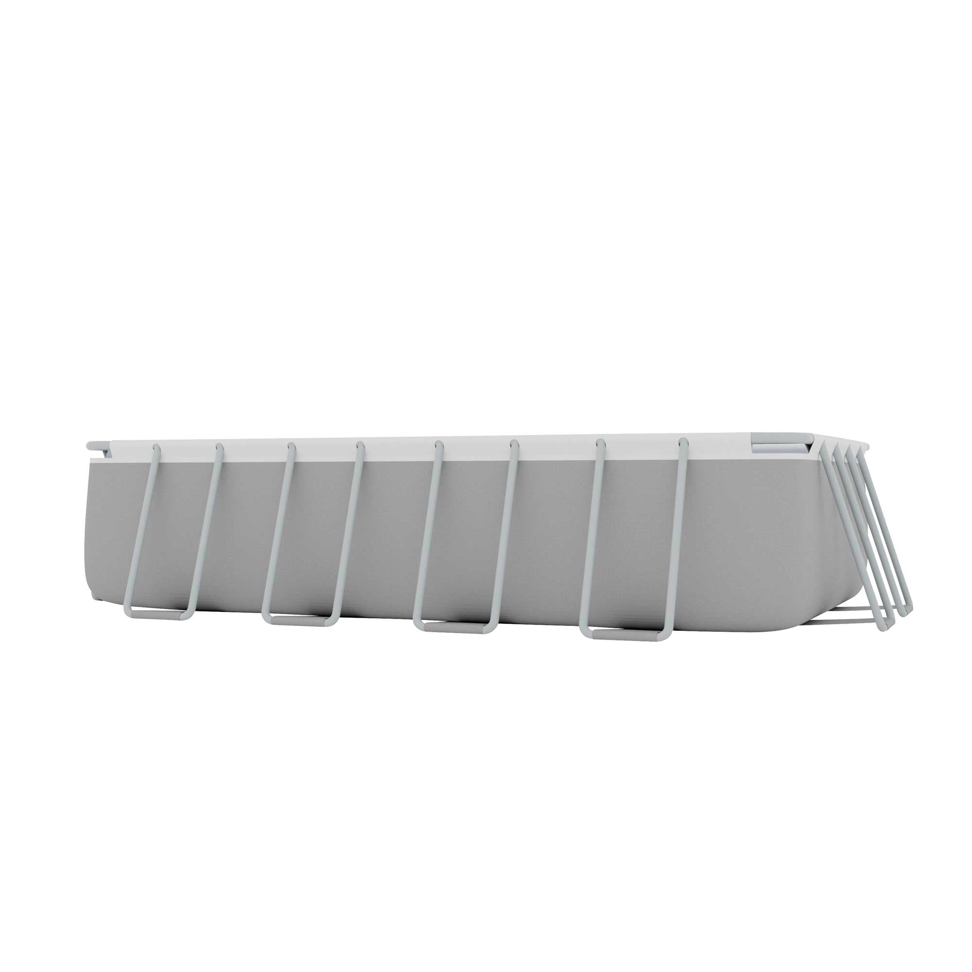 18ft Deluxe Steel Frame Above Ground Swimming Pool with Filter Pump - Durable Rectangular Backyard Pool for Family Fun, Outdoor Parties & Summer Relaxation DL22