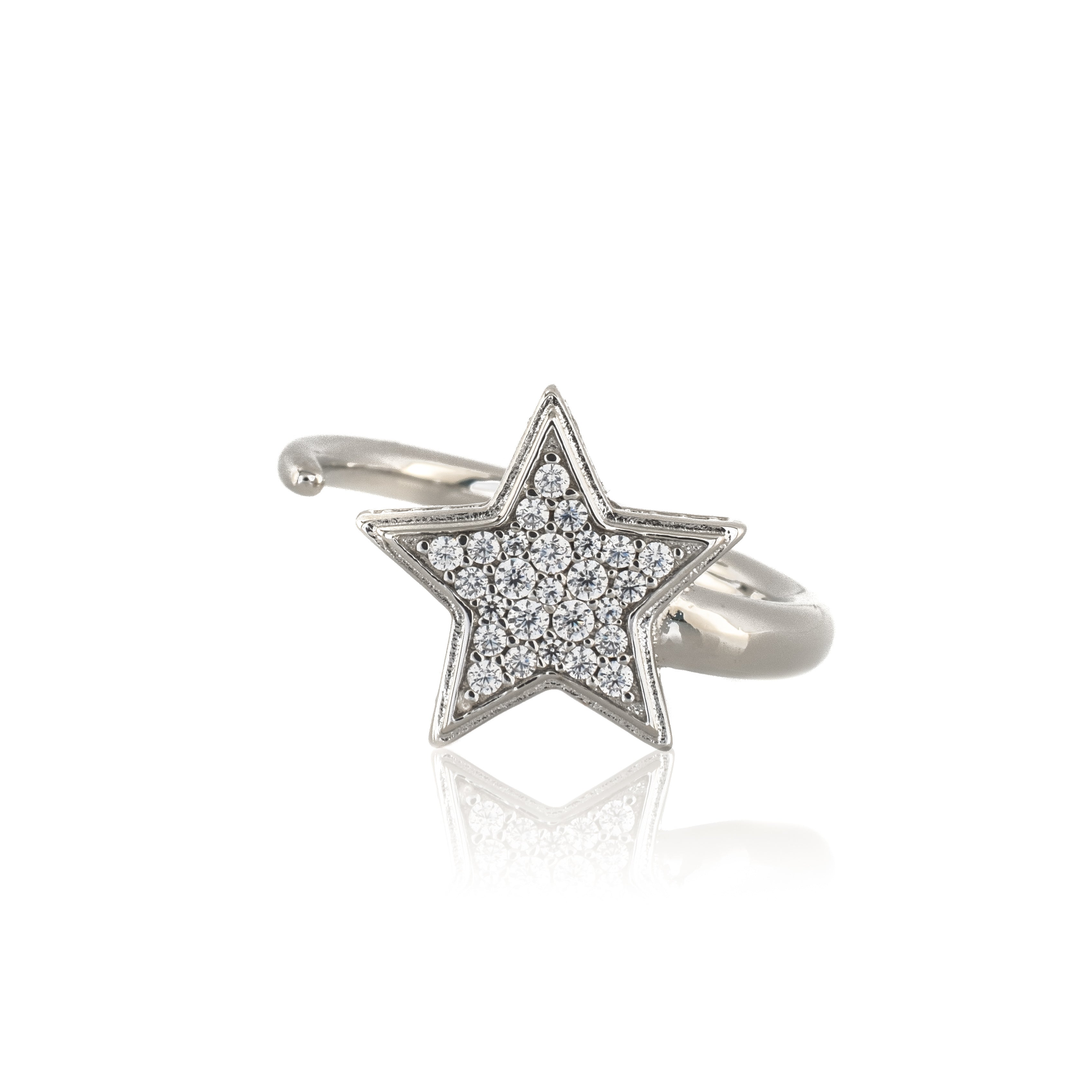 Iced Woo Ring - .925 Sterling Silver Women's Fashion Jewelry - Perfect for Parties, Weddings & Everyday Wear