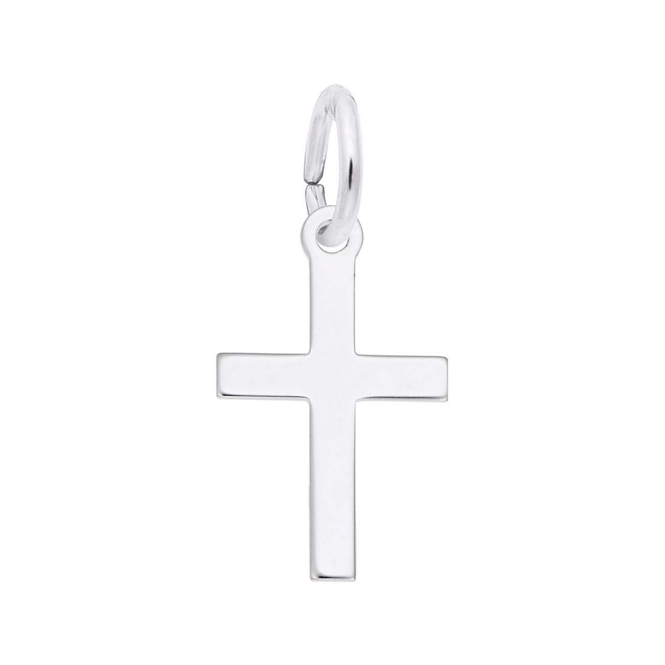 925 Sterling Silver Small Plain Cross Charm Pendant for Necklace, Bracelet & Jewelry Making - Perfect for Gifts, Religious Occasions & Everyday Wear