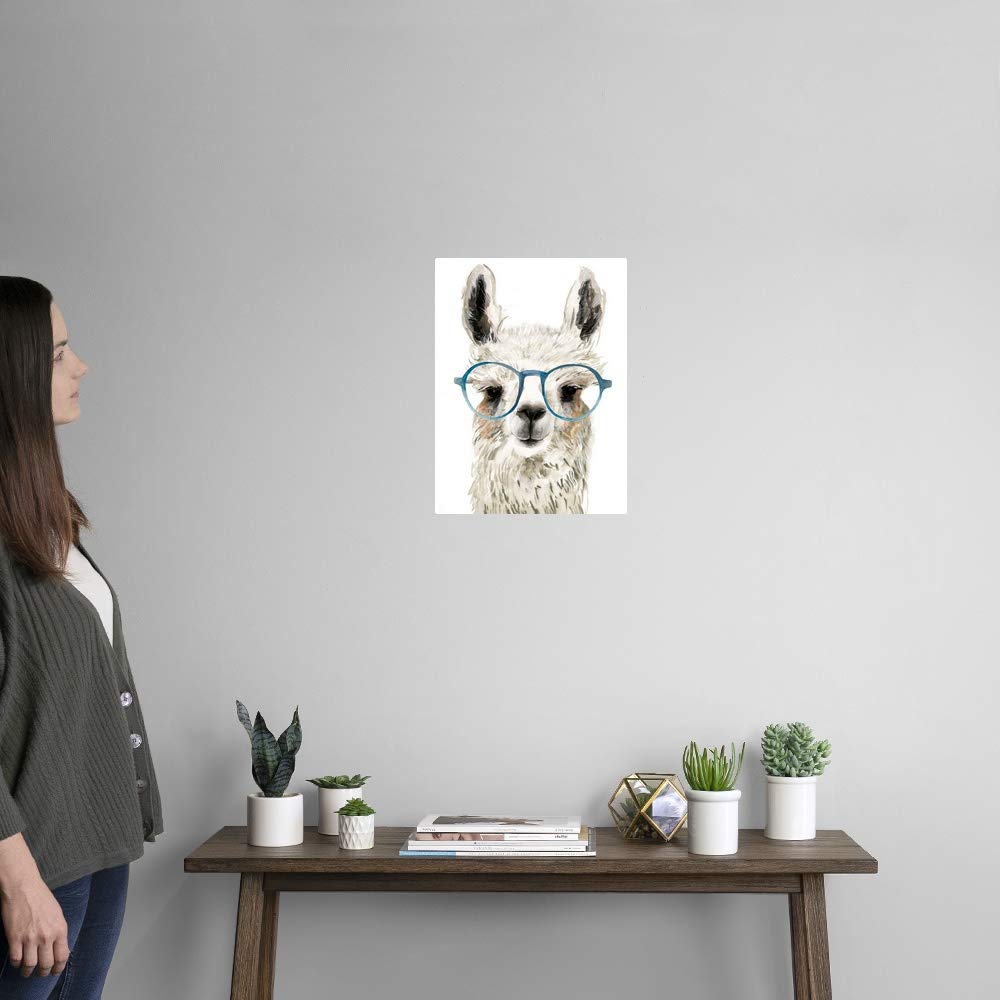 CANVAS ON DEMAND Hip Llama II Wall Decal - Custom Kids Artwork Wall Sticker for Nursery, Playroom & Bedroom Decor