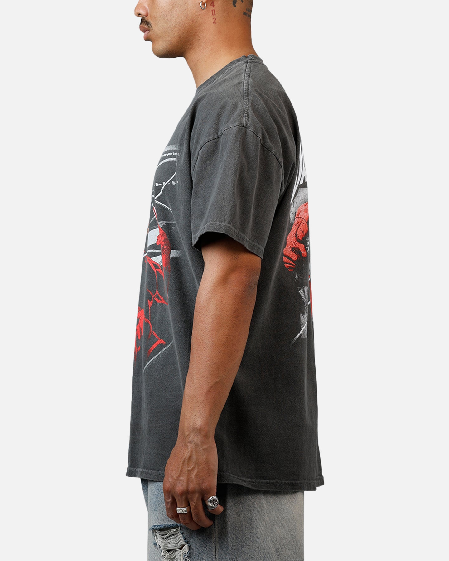 Marvel Daredevil Graphic T-Shirt for Men - Heavyweight Cotton, Black Wash - Perfect for Comic Con, Cosplay & Casual Wear