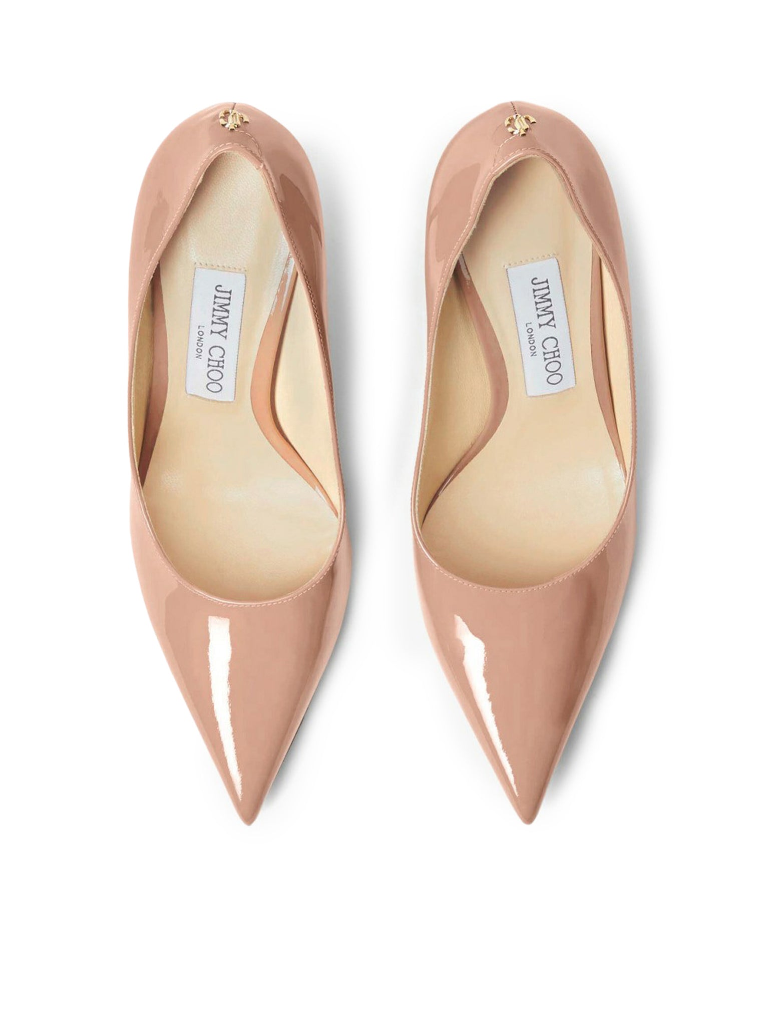 JC Logo Patent Leather Decollete Pumps - Elegant High Heels for Women, Perfect for Parties, Weddings & Evening Events