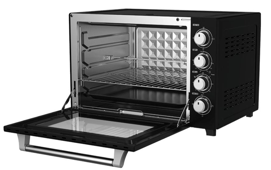 Cornell CEOD70BK 70L Double Glass Electric Oven with Rotisserie & Convection Function - Perfect for Baking, Roasting & Grilling - Ideal for Home Kitchens & Restaurants