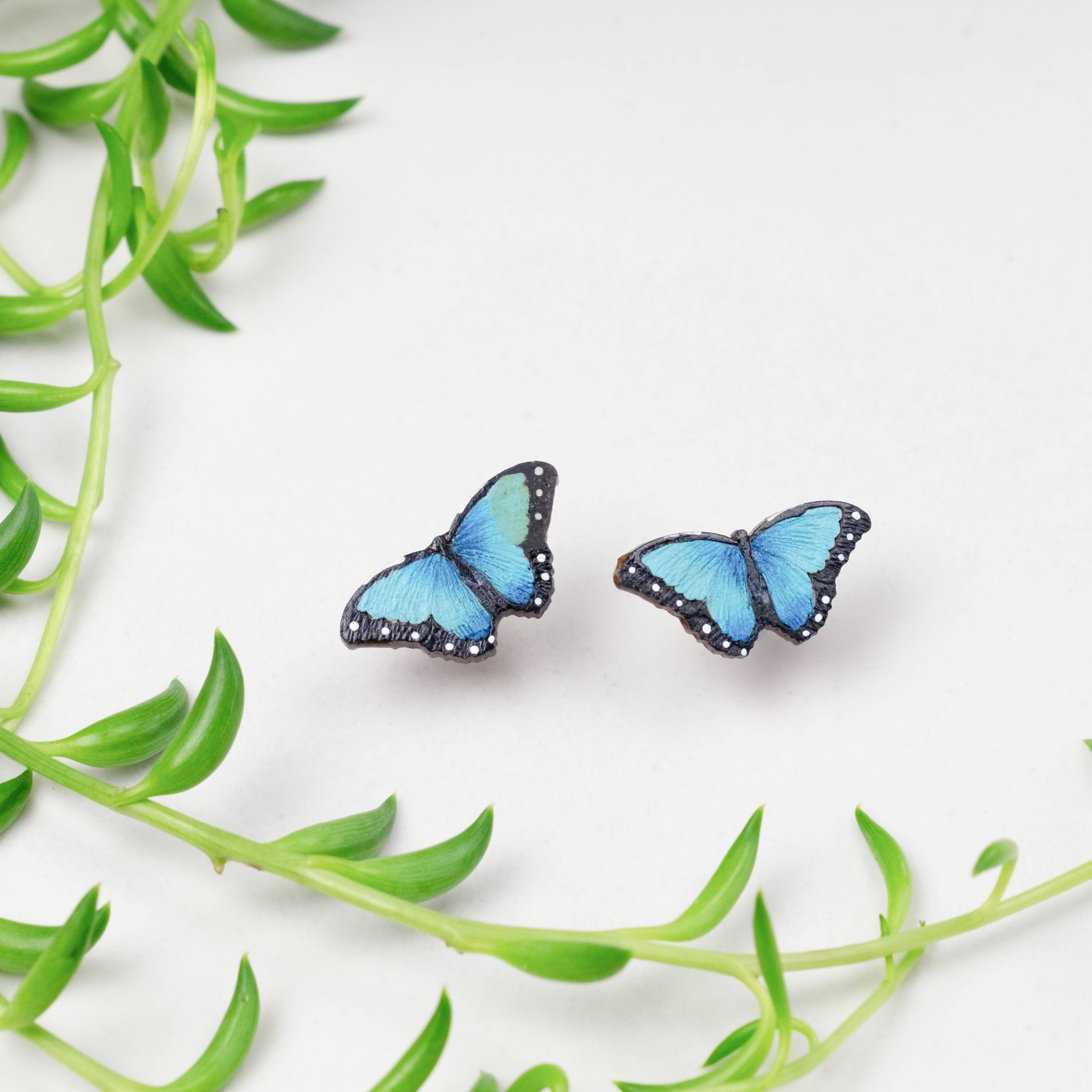 Blue Morpho Butterfly Earrings - Elegant Jewelry for Women - Perfect for Parties, Weddings & Everyday Wear