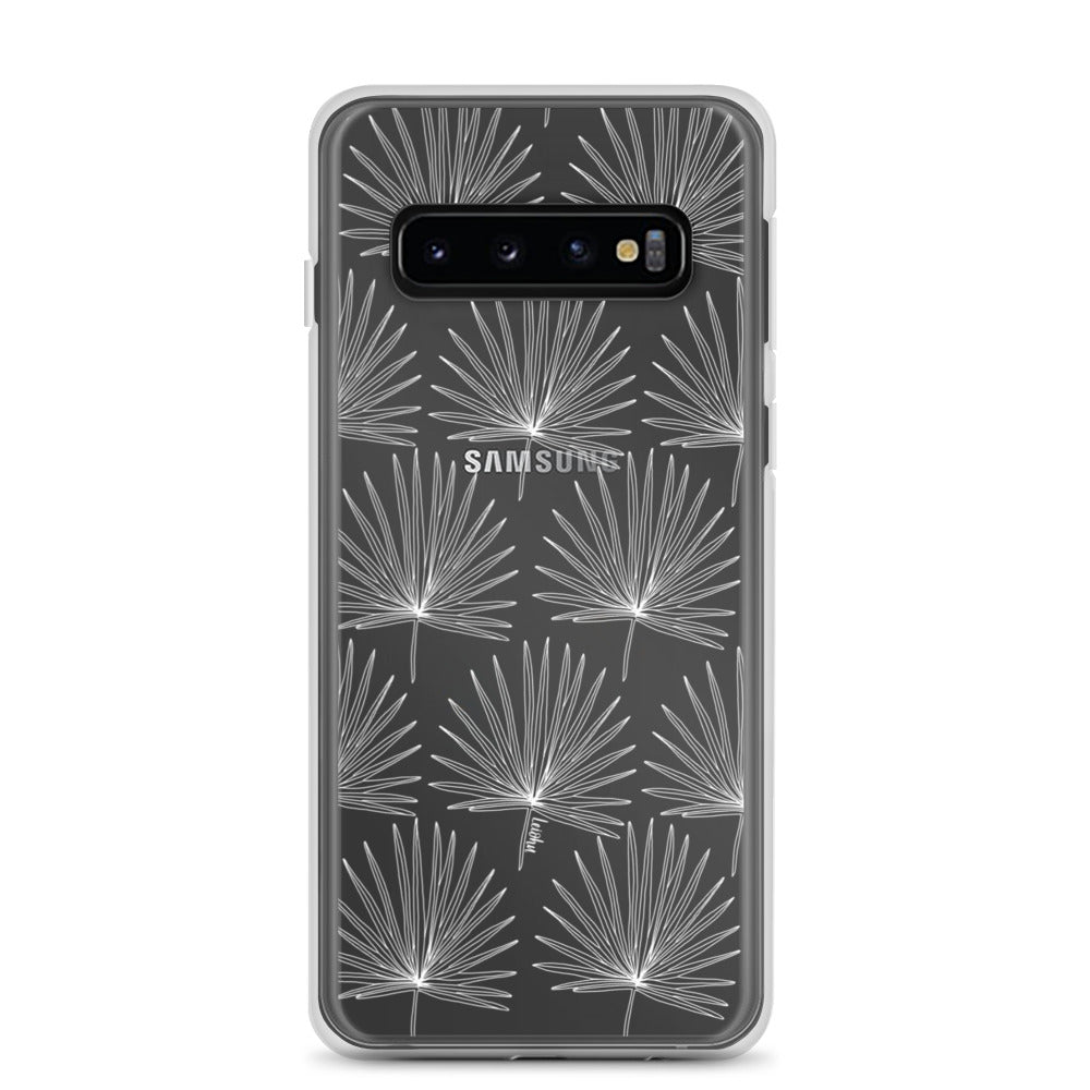 Fan Palm Clear Phone Case for Samsung Galaxy - Slim Protective Cover with Scratch Resistance for Everyday Use & Travel