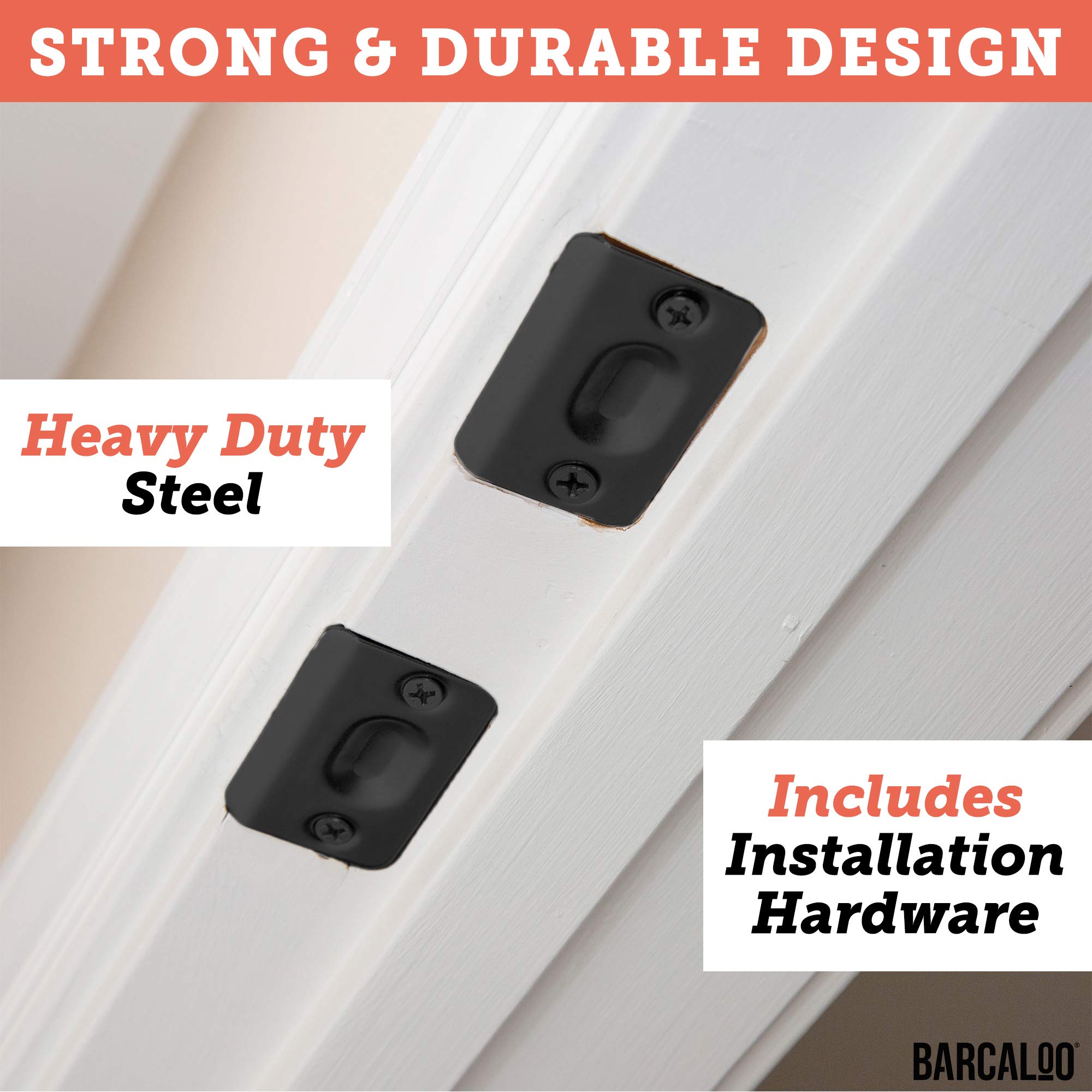Black Ball Catch Door Hardware - 2 Pack for Smooth Cabinet & Closet Door Closing | Perfect for Home, Office & RV Organization