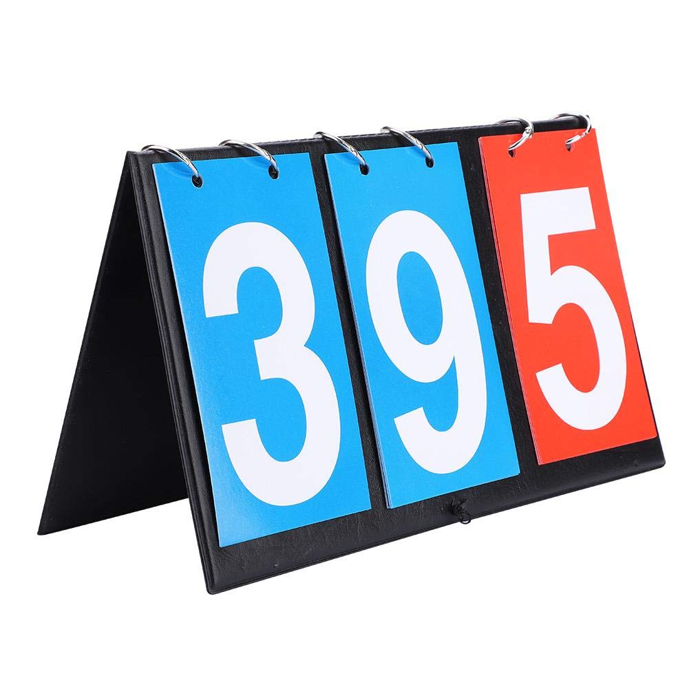 Portable 3-Digit Flip Sports Scoreboard - Red & Blue Score Counter for Table Tennis, Basketball, Volleyball | Perfect for Tournaments, Leagues & Home Games