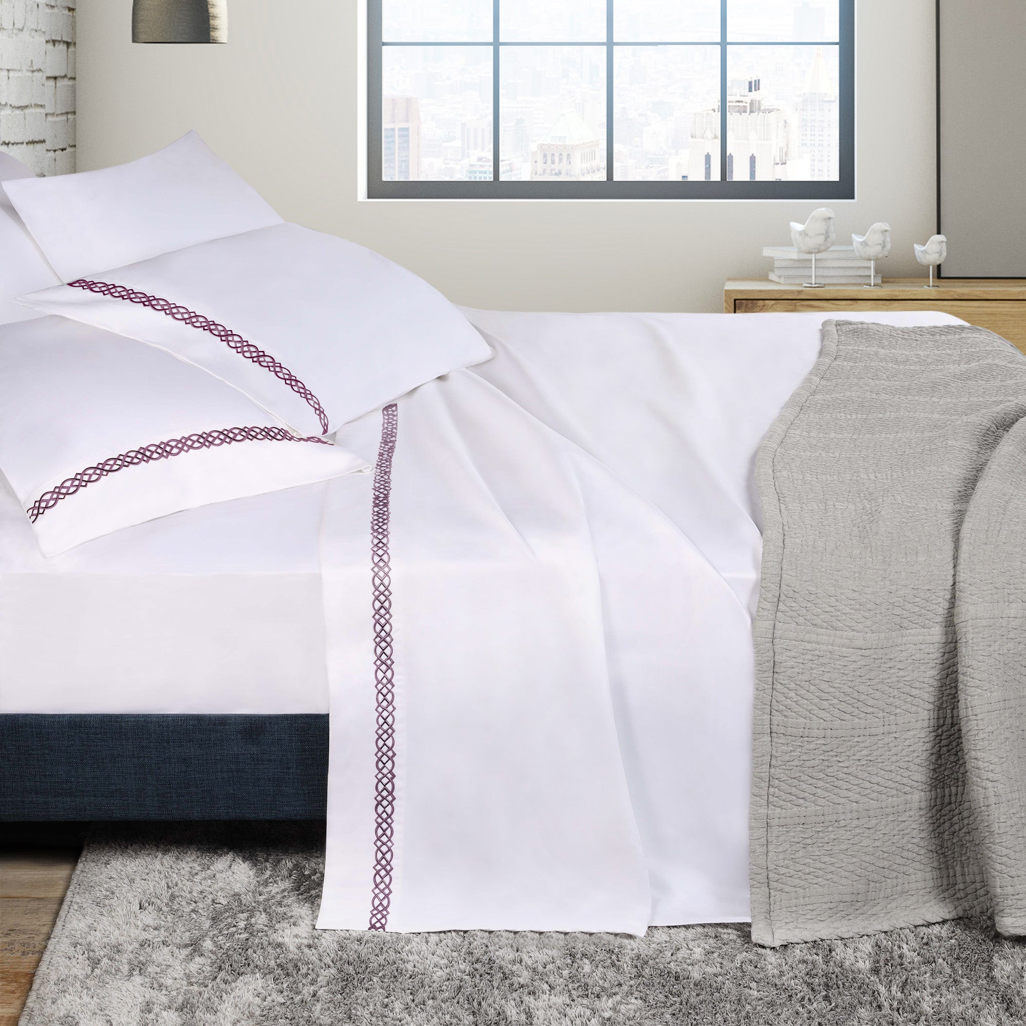 Premium 1000 Thread Count Egyptian Cotton Bed Sheet Set - Soft & Breathable for Ultimate Comfort - Perfect for Luxury Bedrooms & Hotels
