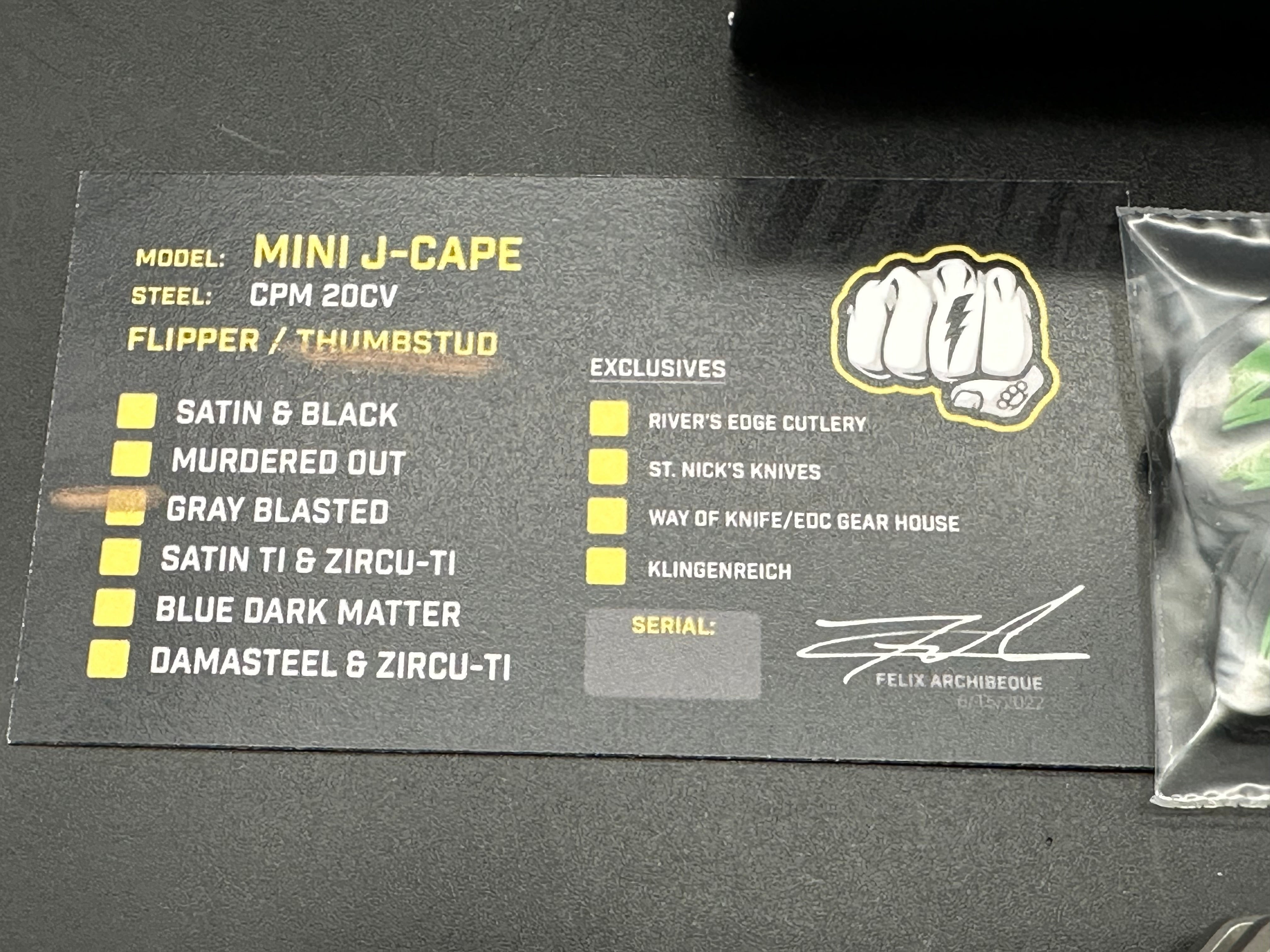 SOC Mini J Cape Non-Flipper Knife - Compact EDC Folding Pocket Knife for Everyday Carry, Outdoor Adventures & Tactical Use