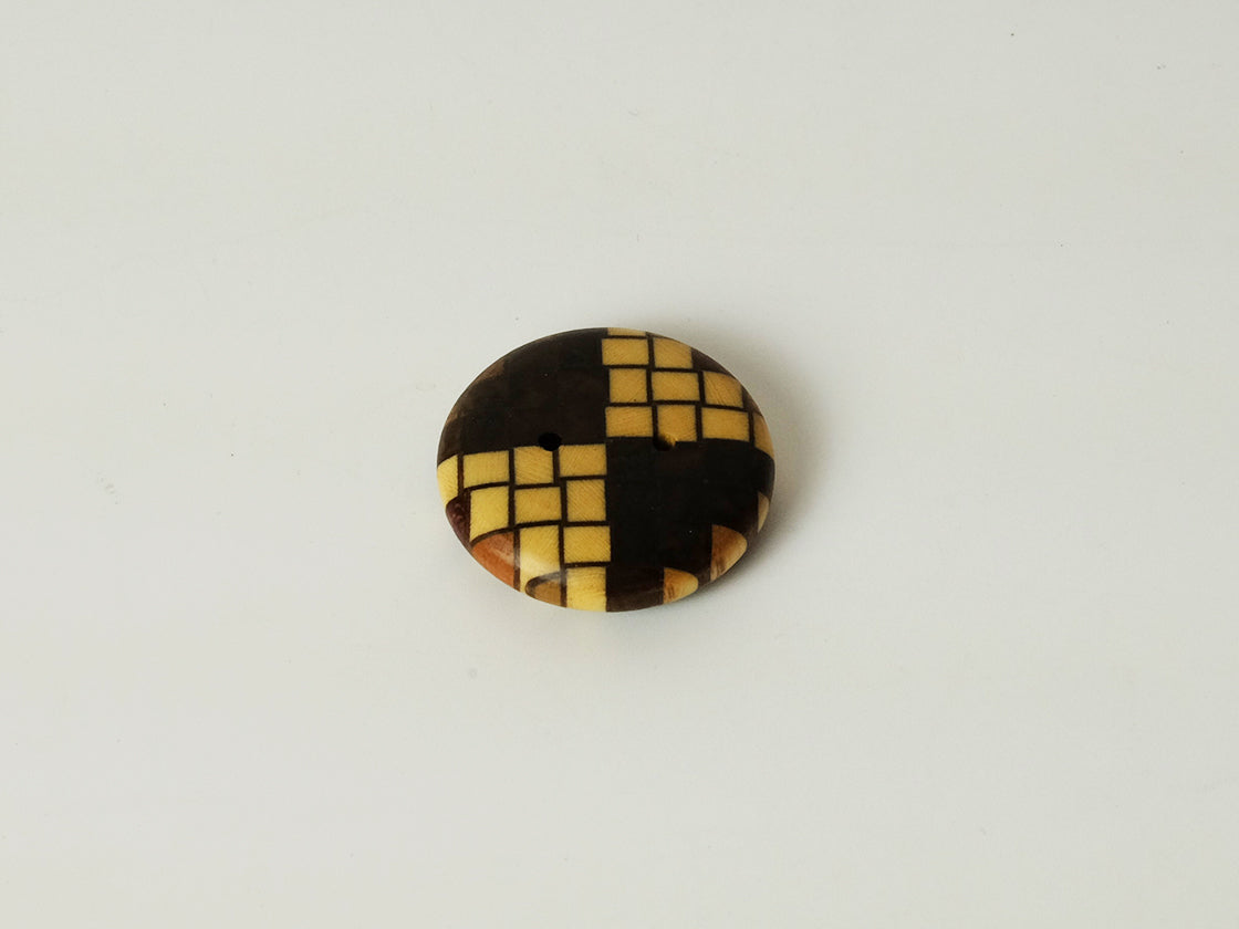 Premium Hakone Yosegi Woodcraft Buttons - Handmade Japanese Wooden Buttons for Sewing, Crafts & Fashion Design - Perfect for DIY Projects, Clothing, and Accessories