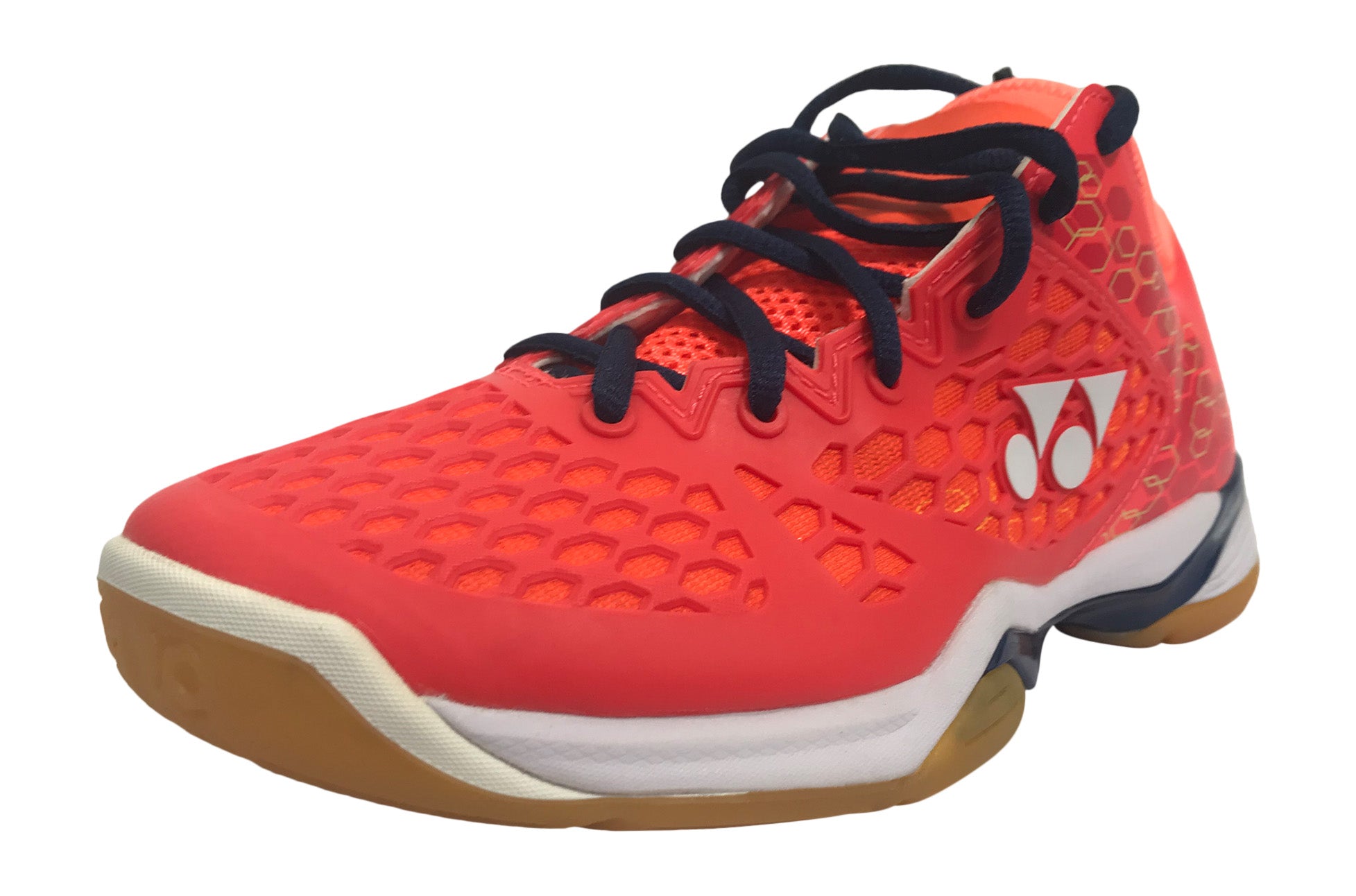 Yonex PC 03 Z MEX Men's Badminton Shoes - Coral Red | Lightweight & Breathable Court Shoes for Badminton, Tennis & Indoor Sports