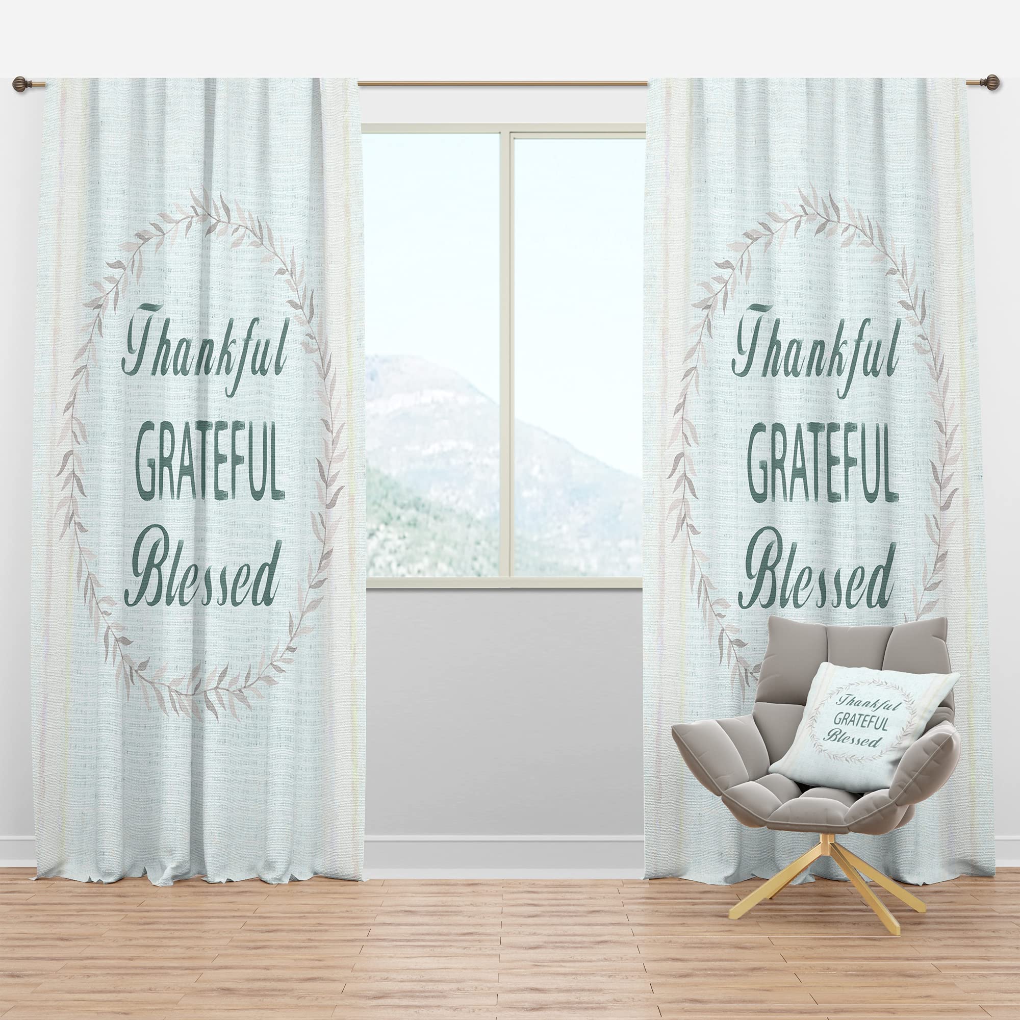Farmhouse Floral Blackout Curtains - Thermal Insulated Room Darkening Drapes for Bedroom & Living Room - 52x95 Single Panel - Perfect for Home Decor, Privacy & Energy Efficiency