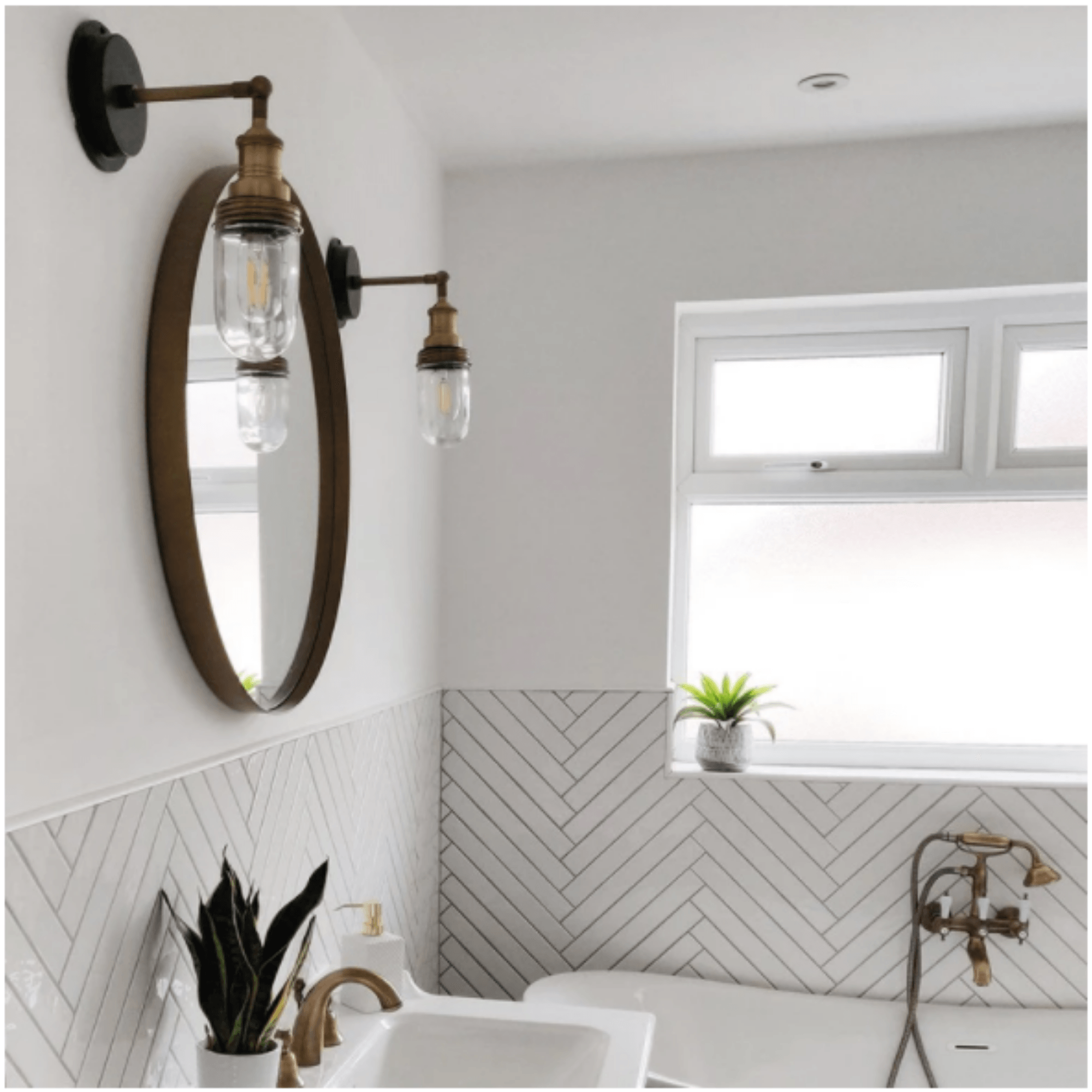 Brooklyn Outdoor IP65 Wall Light in Pewter, Copper & Brass - Weatherproof Exterior Lighting for Patio, Garden & Porch