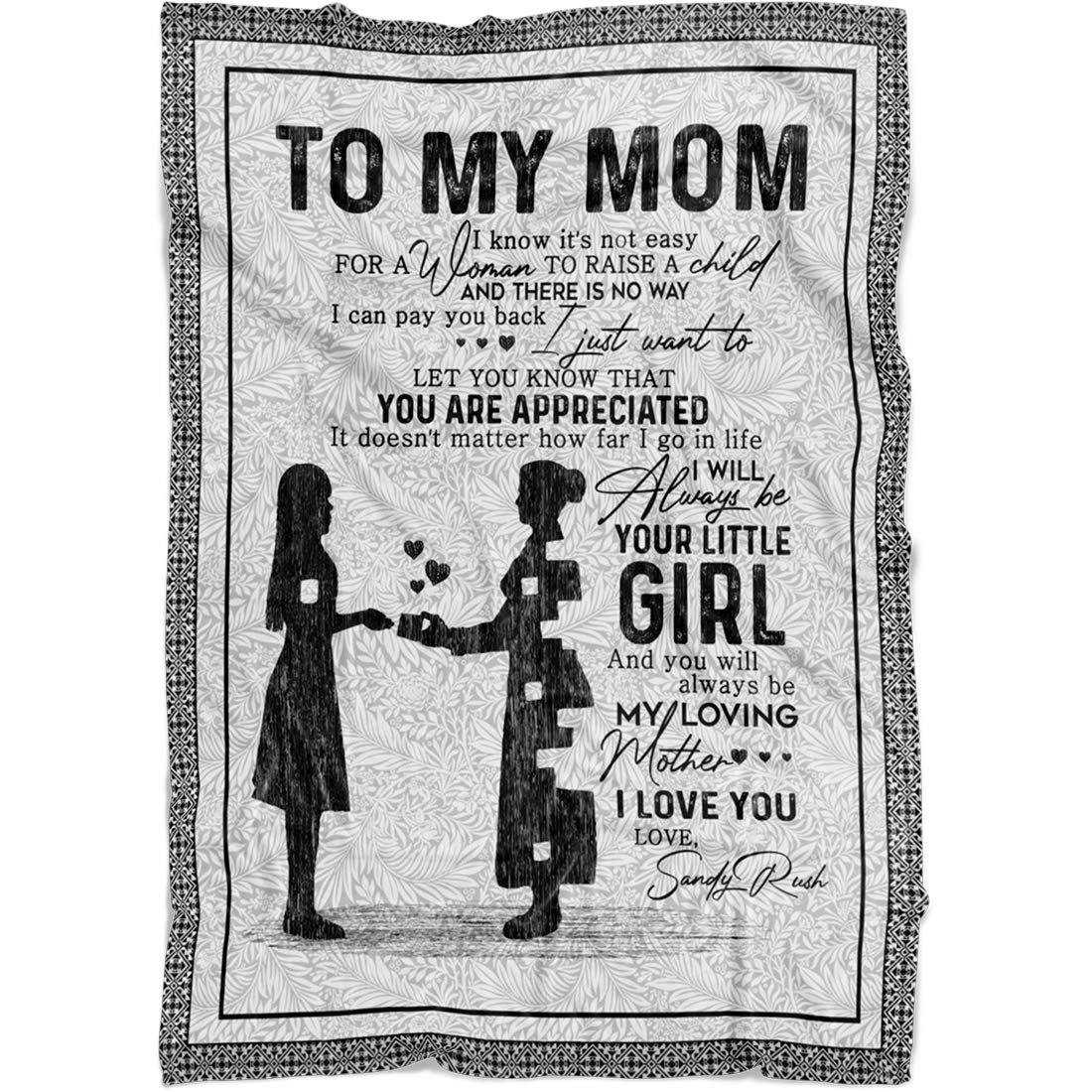 Personalized Fleece Blanket for Mom - Custom Mother's Day Gift with Kids' Names - 