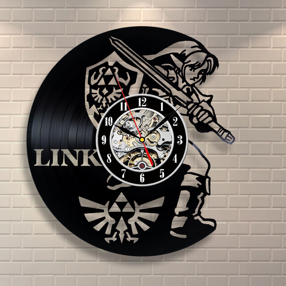The Legend of Zelda Handmade Vinyl Record Wall Clock - Unique CD Art Decor for Home, Office & Gaming Room | Retro Music Lover Gift & Geek Culture Decor