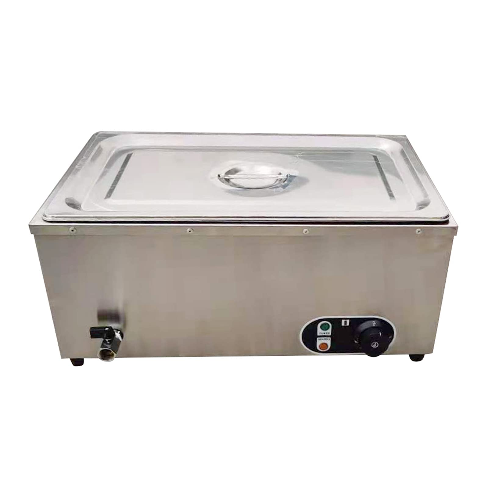 DNYSYSJ Commercial Electric Food Warmer with Lid - Adjustable Temperature Buffet Steam Table for Restaurants, Catering & Events - Large Countertop Food Warmer for Hot Dishes, Soups & Side Dishes (1 Pan)