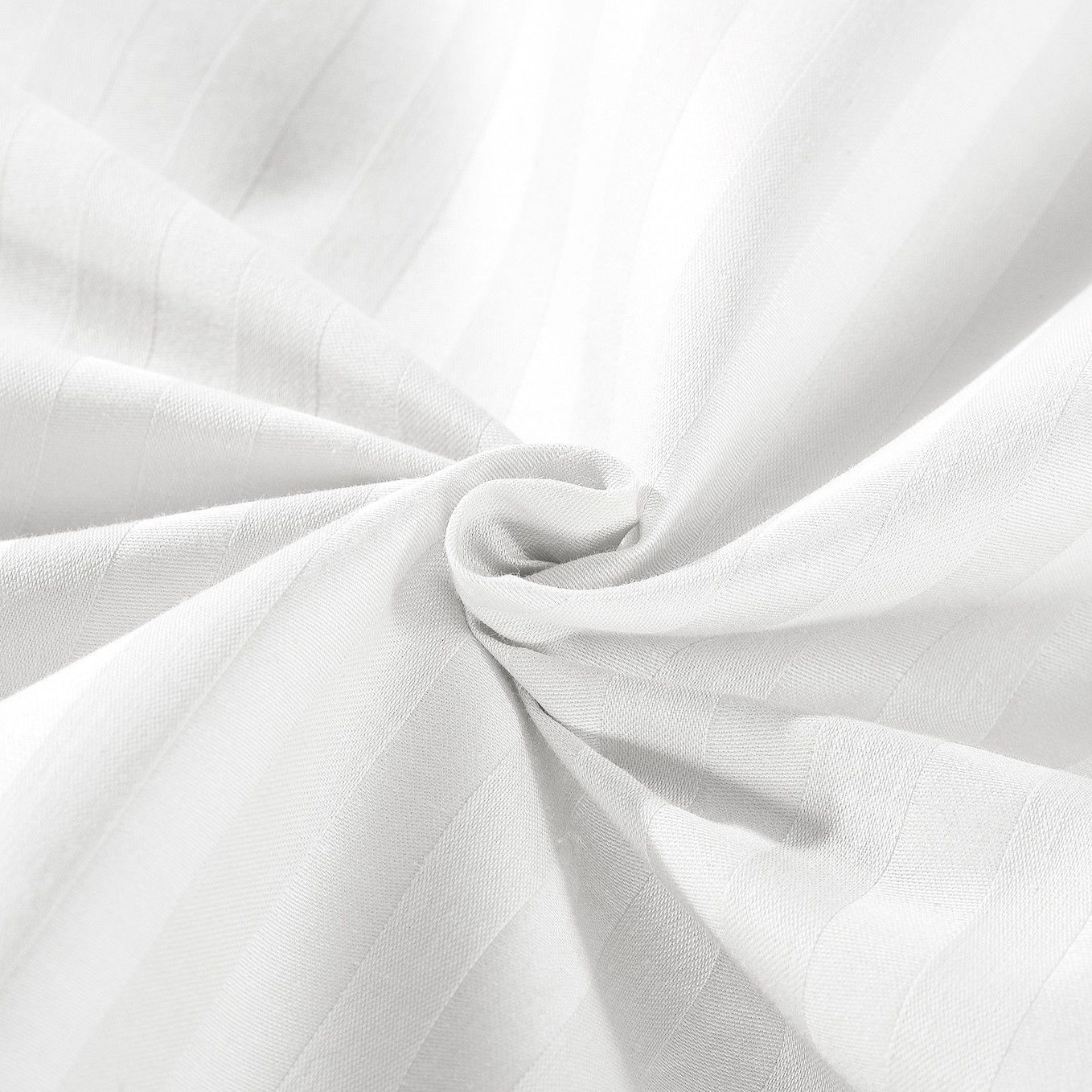 Kensington 1200 Thread Count 100% Egyptian Cotton Sheet Set - Luxury Hotel Grade Stripe White Sheets for Double Bed | Ultra Soft Breathable Bedding for Home, Hotel & Guest Room Use
