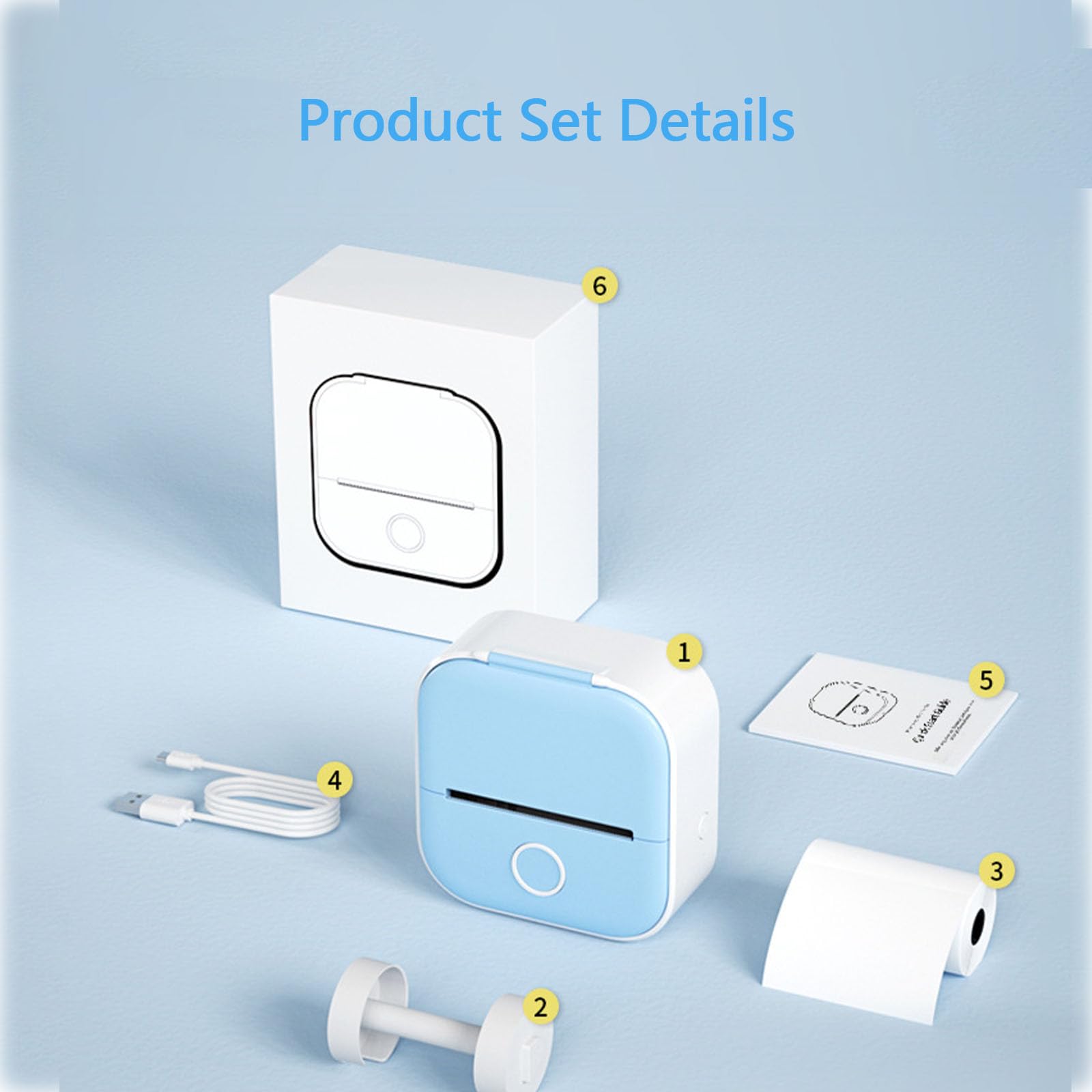 Print Pod Mini Pocket Printer - Wireless Bluetooth Thermal Sticker Printer, Fast Portable Inkless Printing for Notes, Photos & Labels | Perfect for School, Office & Travel (Green)