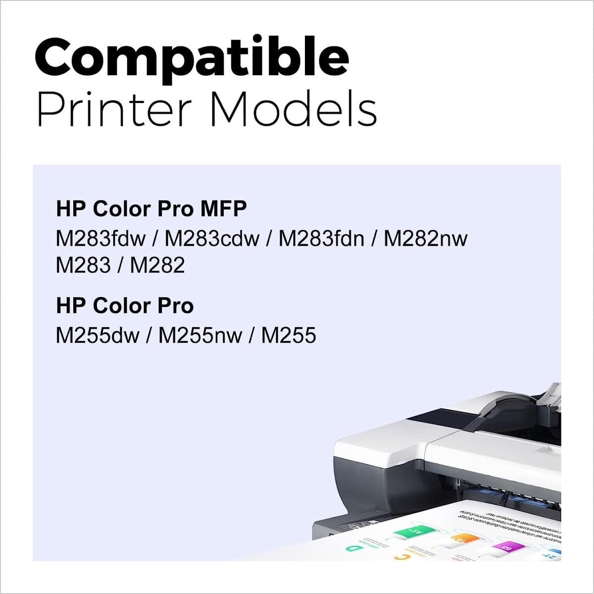 HP 206X Compatible Black Toner Cartridge (1 Pack) - Replacement for W2110X - Ideal for Home & Office Printing
