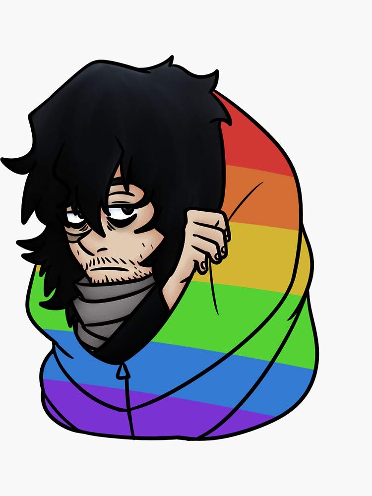 Aizawa Shouta Pride Sticker - Waterproof Vinyl Decal for Hydro Flask, Laptop, Skateboard & More - Perfect for Anime Fans, School Supplies & Personalizing Water Bottles