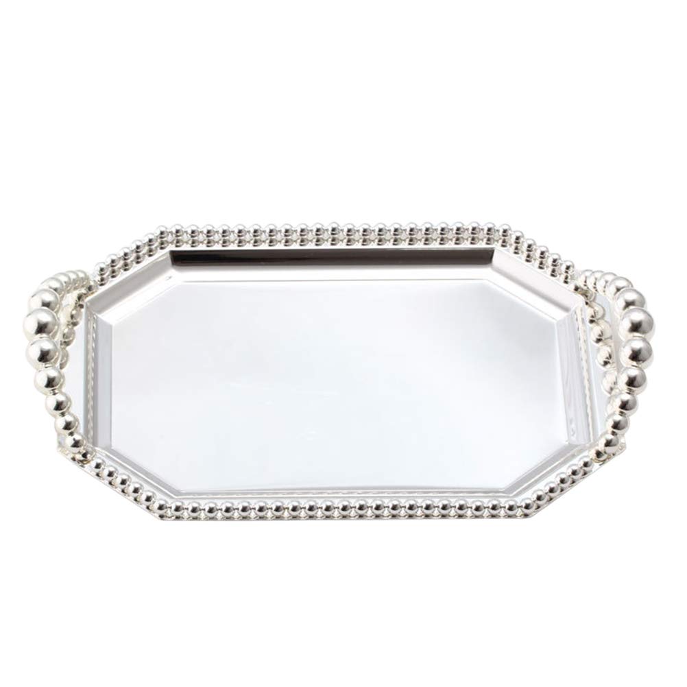 UPKOCH Elegant Silver Rectangle Cupcake Plate - European Style Serving Platter for Desserts, Fruits & Snacks - Perfect for Afternoon Tea, Wedding Parties & Home Decor (12-Piece Set)