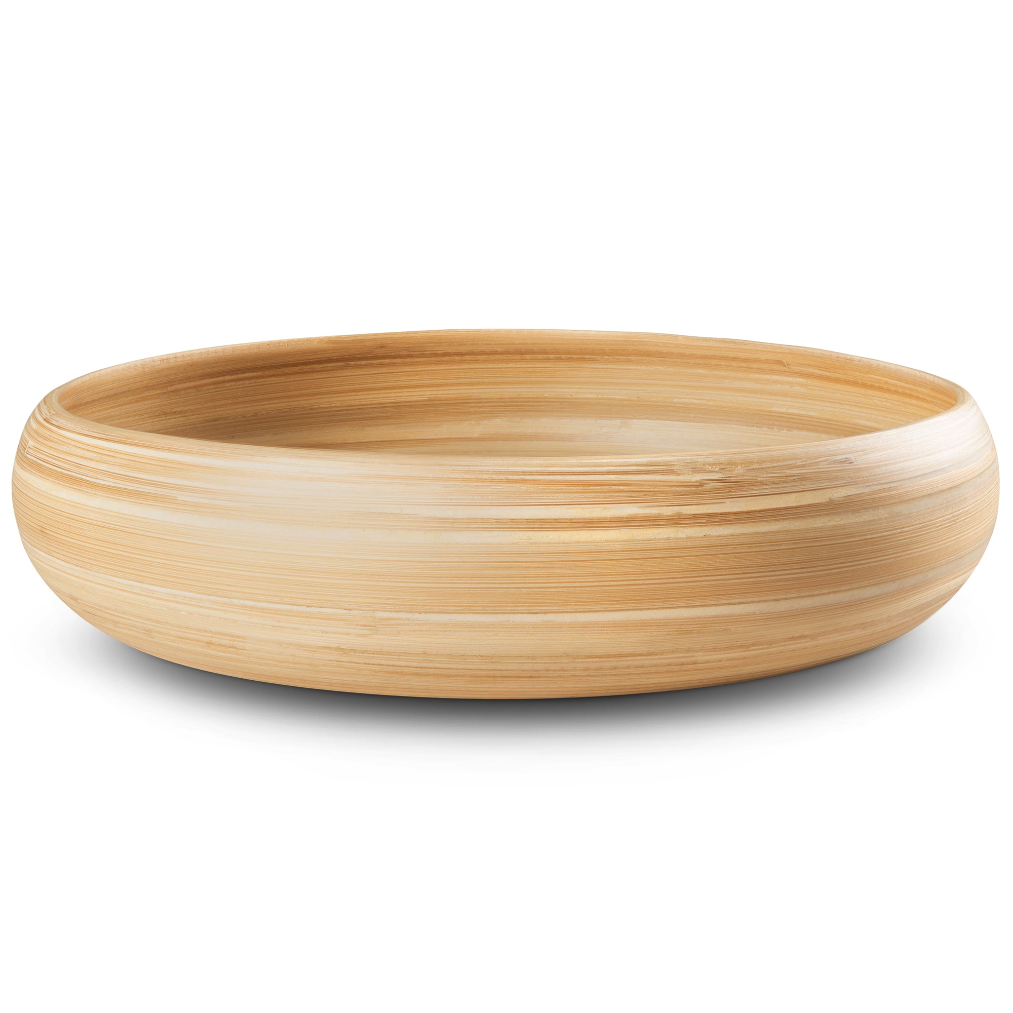 Lexa 12-Inch Bamboo Fruit Bowl – Eco-Friendly, Durable & Stylish Serving Bowl for Fresh Fruits, Snacks & Kitchen Decor