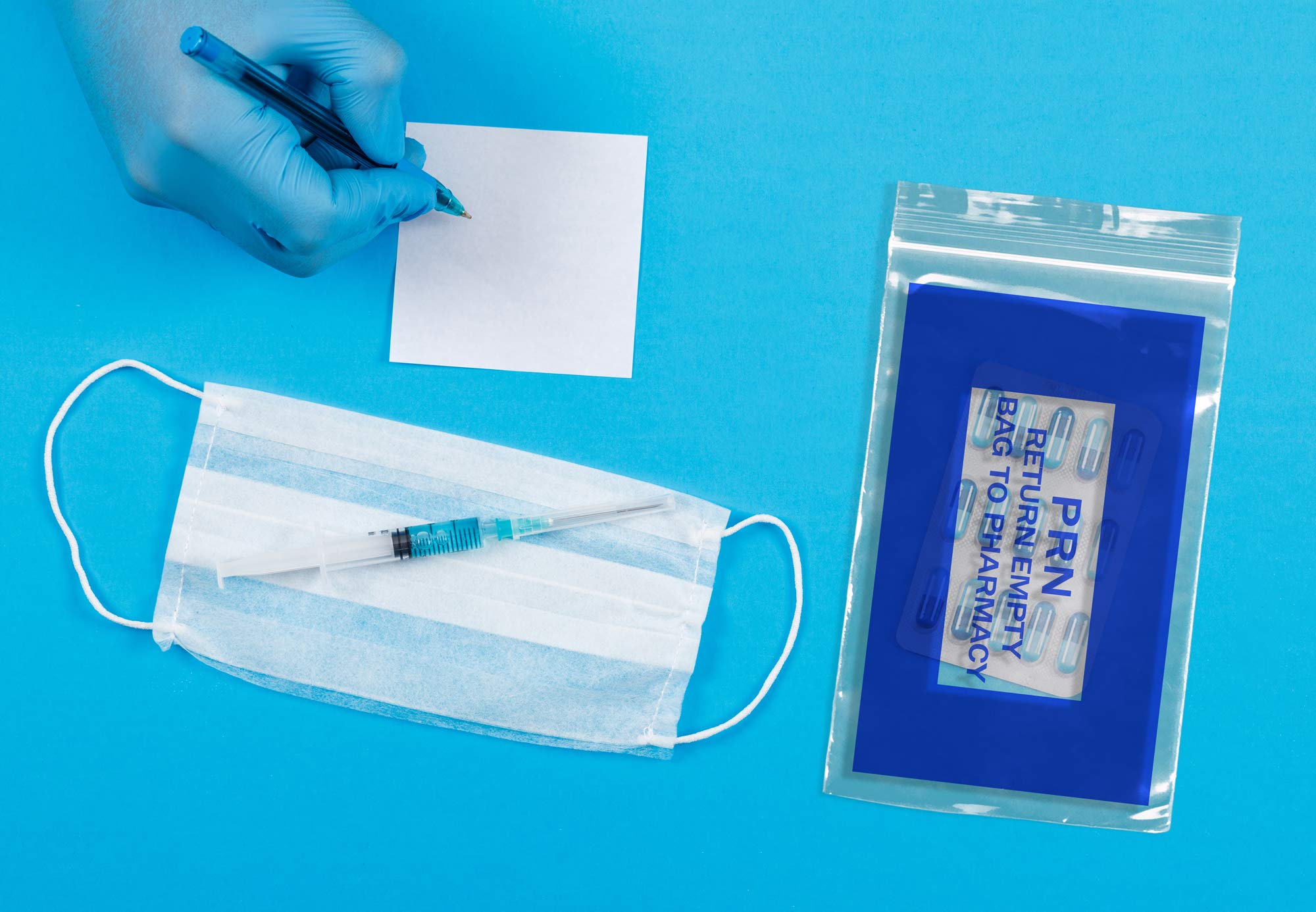1000 Pack Blue PRN Bags 4x6 Inches - 2 Mil Thick Clear Zipper Printed Polyethylene Bags with Secure Seal Closure | Medical Supplies, Pharmacy Storage, Hospital Use, First Aid Organization & Home Healthcare Essentials