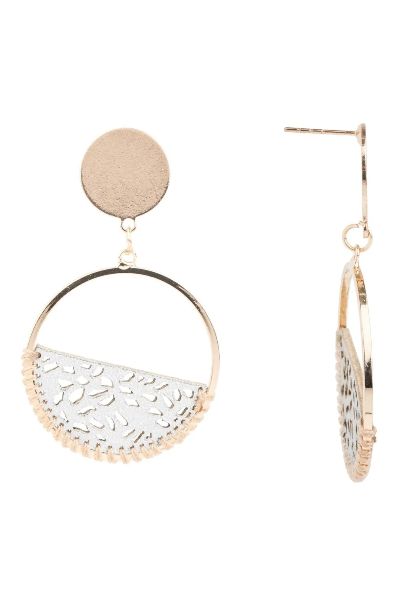Sweet Caroline Earrings - Elegant Dangle Earrings for Women, Gold Plated Hoop Earrings, Perfect for Parties, Weddings & Everyday Wear