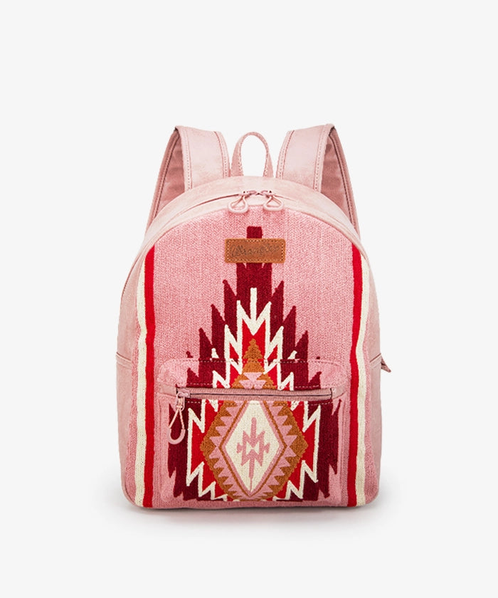 Wrangler Aztec Knitted Backpack - Stylish & Durable College Backpack for Women & Men - Perfect for School, Travel & Outdoor Adventures