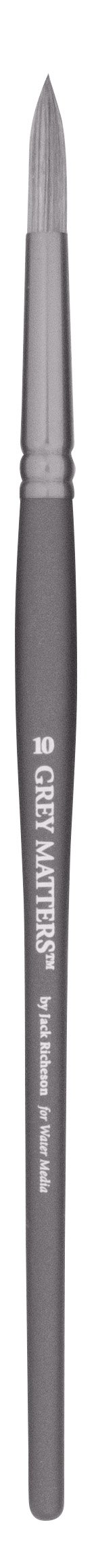 Jack Richeson Round 10 Richeson Grey Matters Synthetic Watercolor Brushes - Professional Artist Paint Brushes for Watercolor, Acrylic & Oil Painting - Perfect for Studio, Classroom & Outdoor Sketching