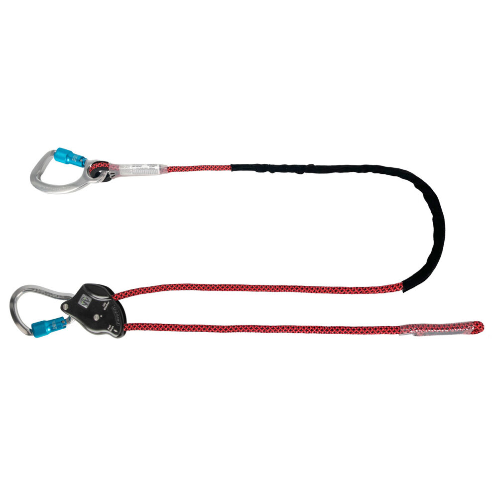 6.5' Rope Positioning Assembly with Adjuster & Aluminum Carabiners - Perfect for Rock Climbing, Rescue Operations & Outdoor Safety Gear