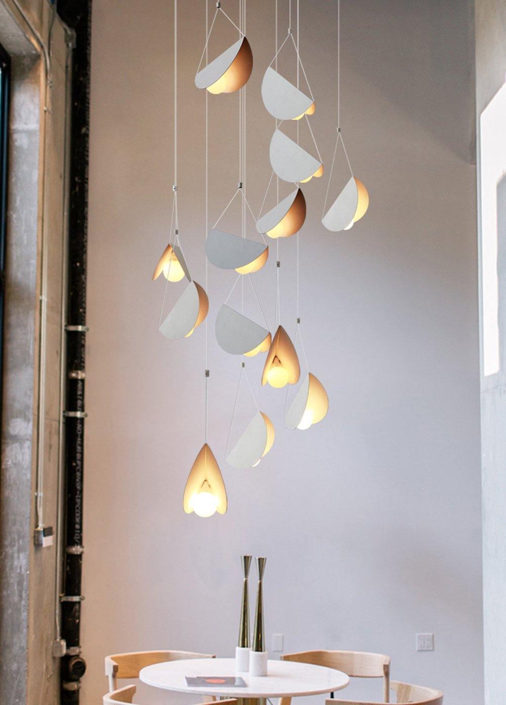 Modern Glider Pendant Light - Sleek Hanging Fixture for Kitchen Island, Dining Room & Bedroom - Adjustable Height LED Chandelier with Industrial Design