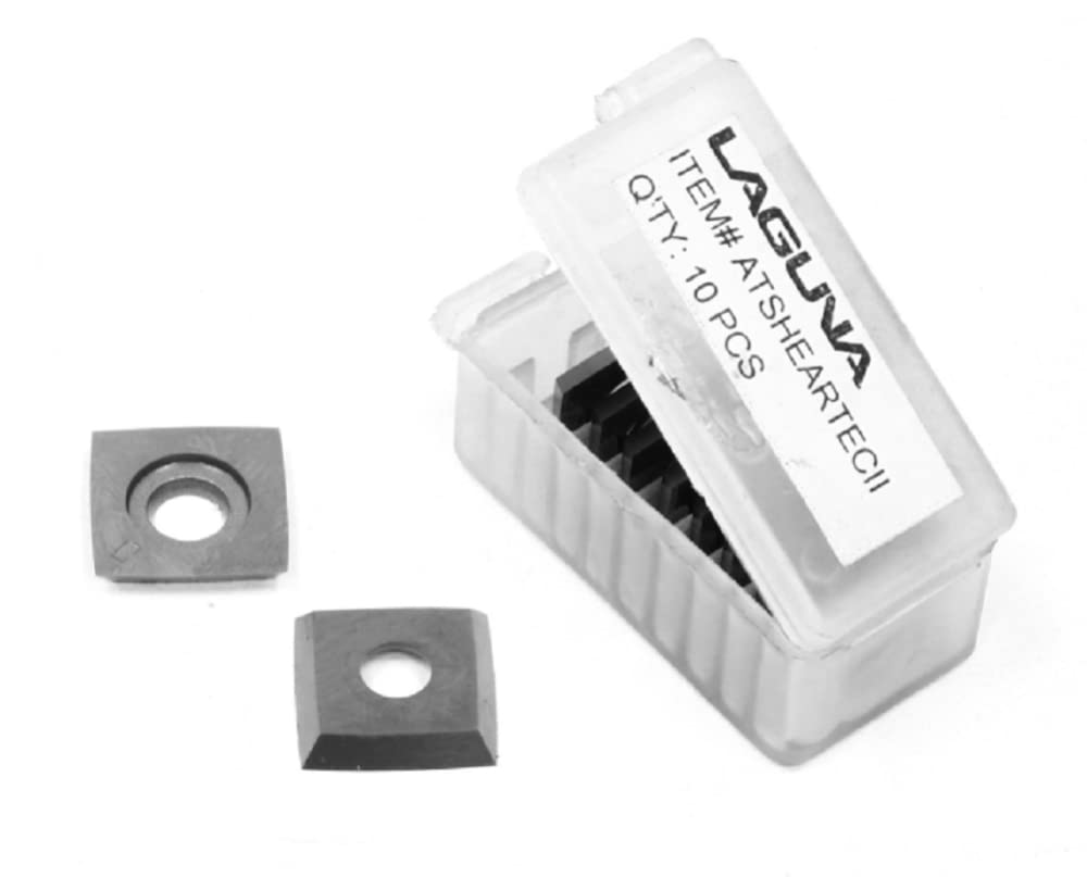 Laguna Tools ATSHEARTECII ShearTec II Carbide Insert Knives for Woodworking - Premium Replacement Blades for CNC Routers & Planers - Perfect for Hardwood Cutting & Veneer Trimming