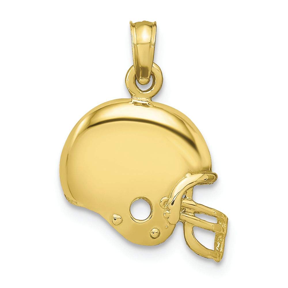 10K Yellow Gold Football Helmet Charm Pendant - FJC Finejewelers - Perfect for Gifts, Jewelry Making & Sports Fans Collection
