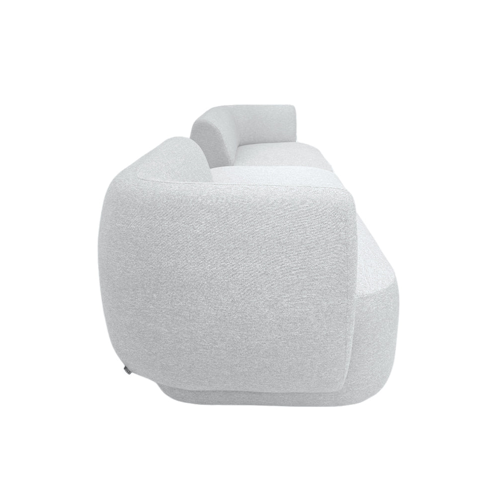 Pebble 4-Seater Sectional Sofa with Ottoman | EcoClean Fabric | Modern Living Room Furniture | Perfect for Small Spaces & Family Gatherings