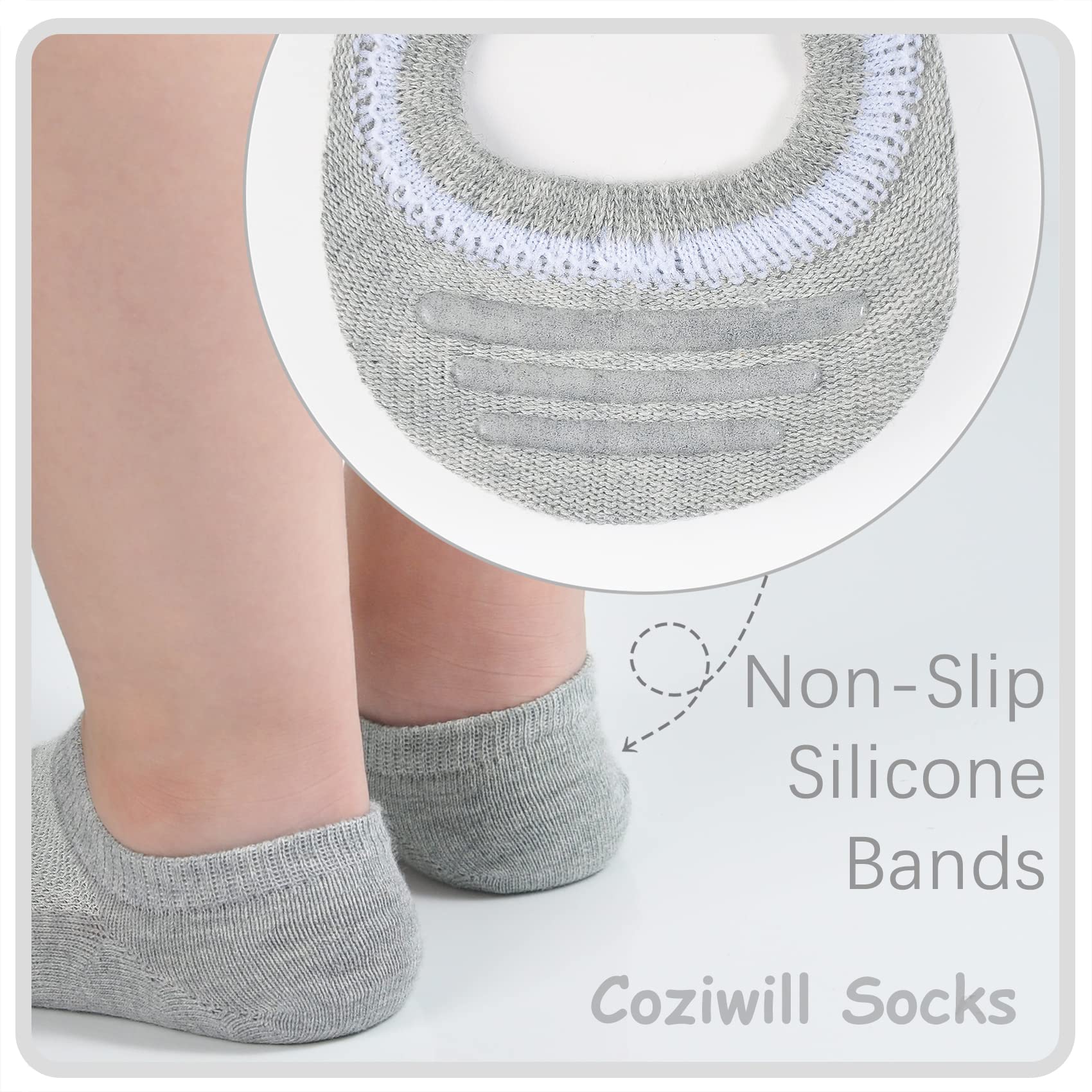 12 Pairs No Show Socks for Girls & Boys - Cotton Low Cut Non Slip Invisible Socks for Kids, Youth & Adults - Perfect for School, Sports & Everyday Wear