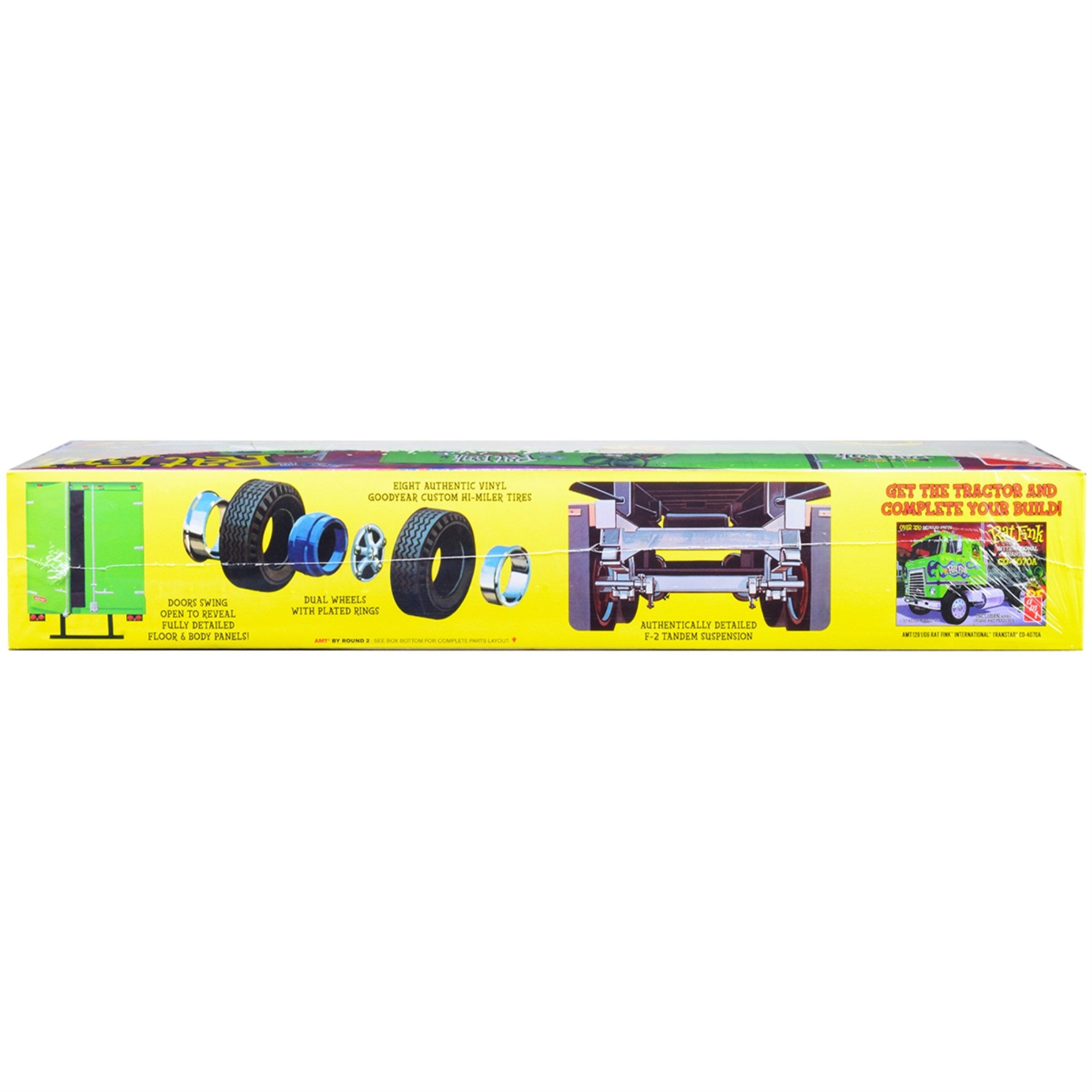 AMT AMT1292 1/25 Scale Fruehauf Beaded Van Semi Trailer Hauler Model Kit - Rat Fink Edition - Perfect for Collectors, Model Builders & Vintage Truck Enthusiasts