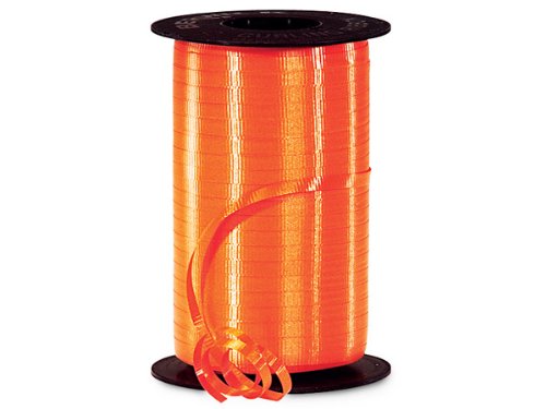 Tropical Orange Curling Ribbon 3/16 Inch x 500 Yards - 100% Polypropylene Gift Wrapping Ribbon (20 Pack) - Perfect for Birthday Parties, Wedding Decorations & Gift Packaging