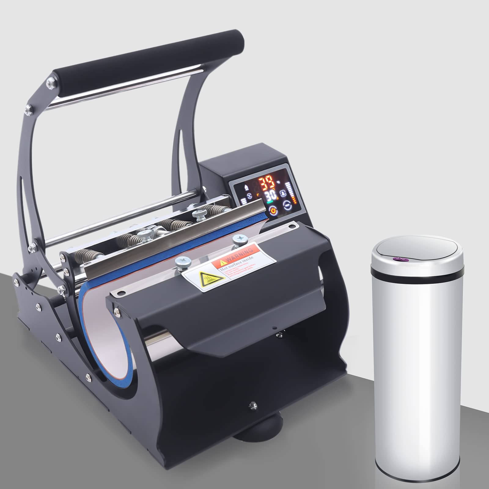 110V Tumbler Heat Press Machine - LCD Digital Automatic Coffee Mug Heat Transfer Press for 20oz Cups - Perfect for DIY Custom Tumblers, Mugs & Personalized Gifts at Home or Small Business