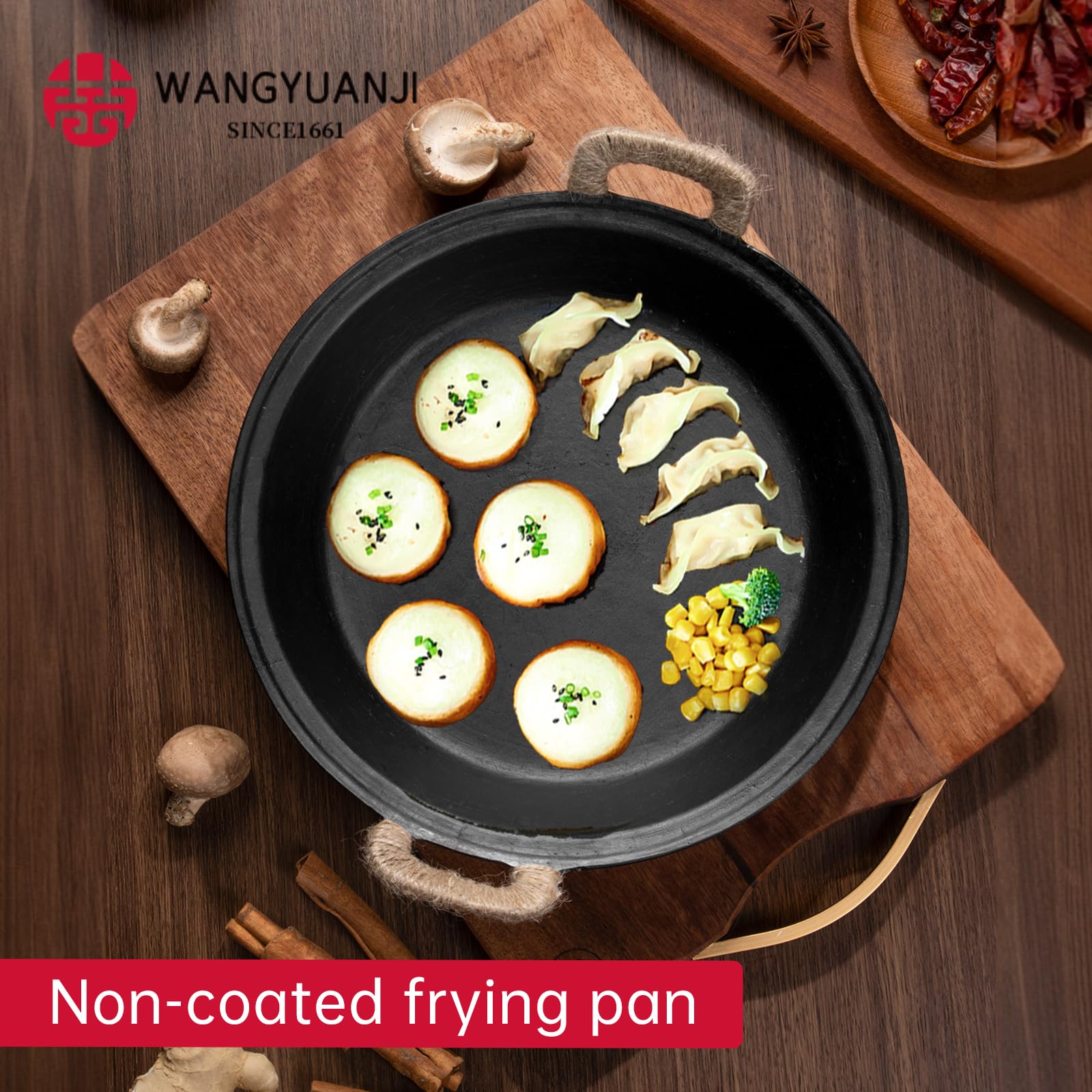 Premium 14.2-Inch Cast Iron Skillet - Heavy Duty Large Frying Pan with Dual Assist Handles - Perfect for Indoor Cooking, Outdoor Grilling & Stovetop Use - Ideal for Steaks, Pancakes & Camping Meals (Black)