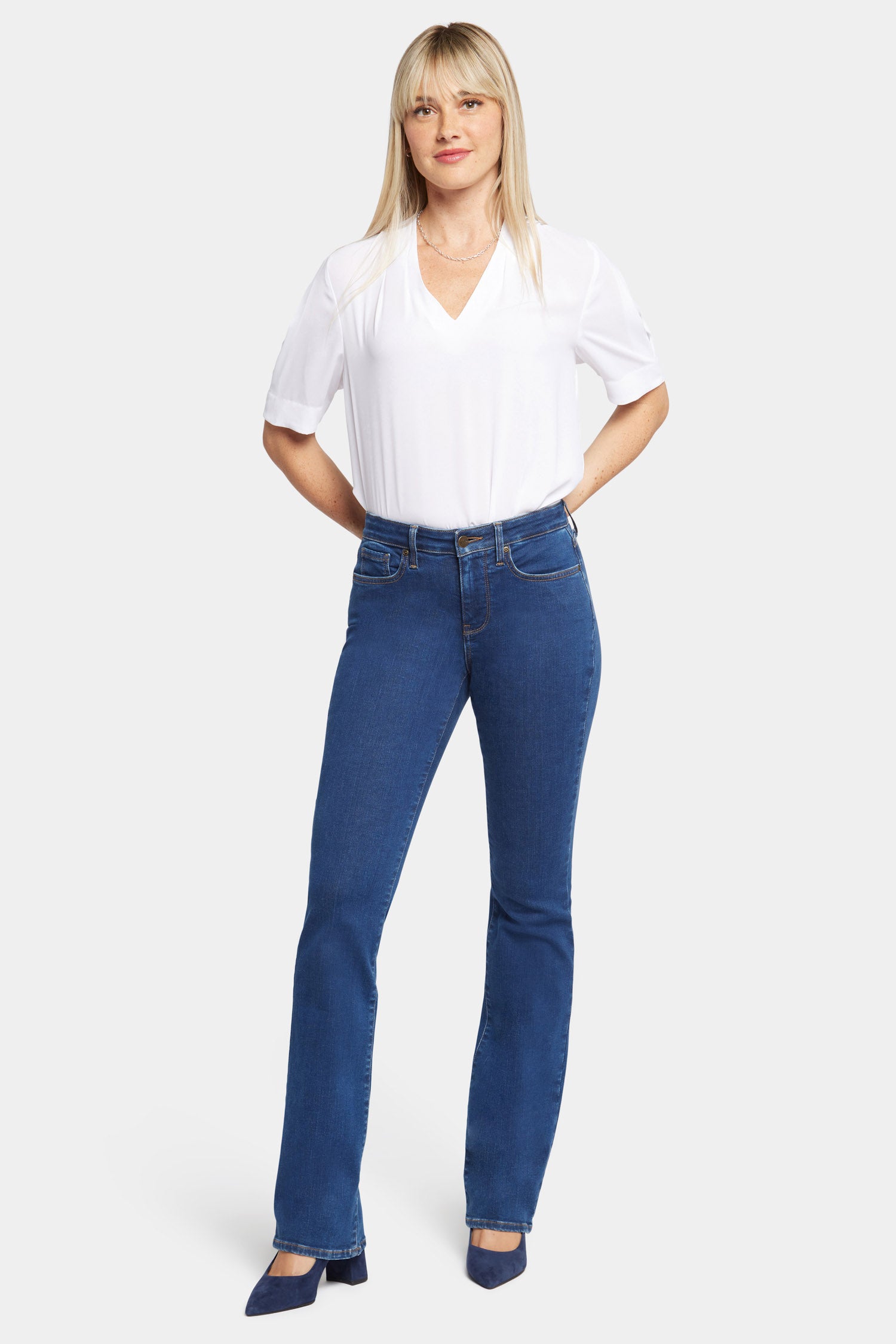 Barbara Bootcut Jeans for Women - Petite Fit Stretch Denim Pants - Comfortable & Flattering Quinn Style - Perfect for Casual Wear & Office Outfits