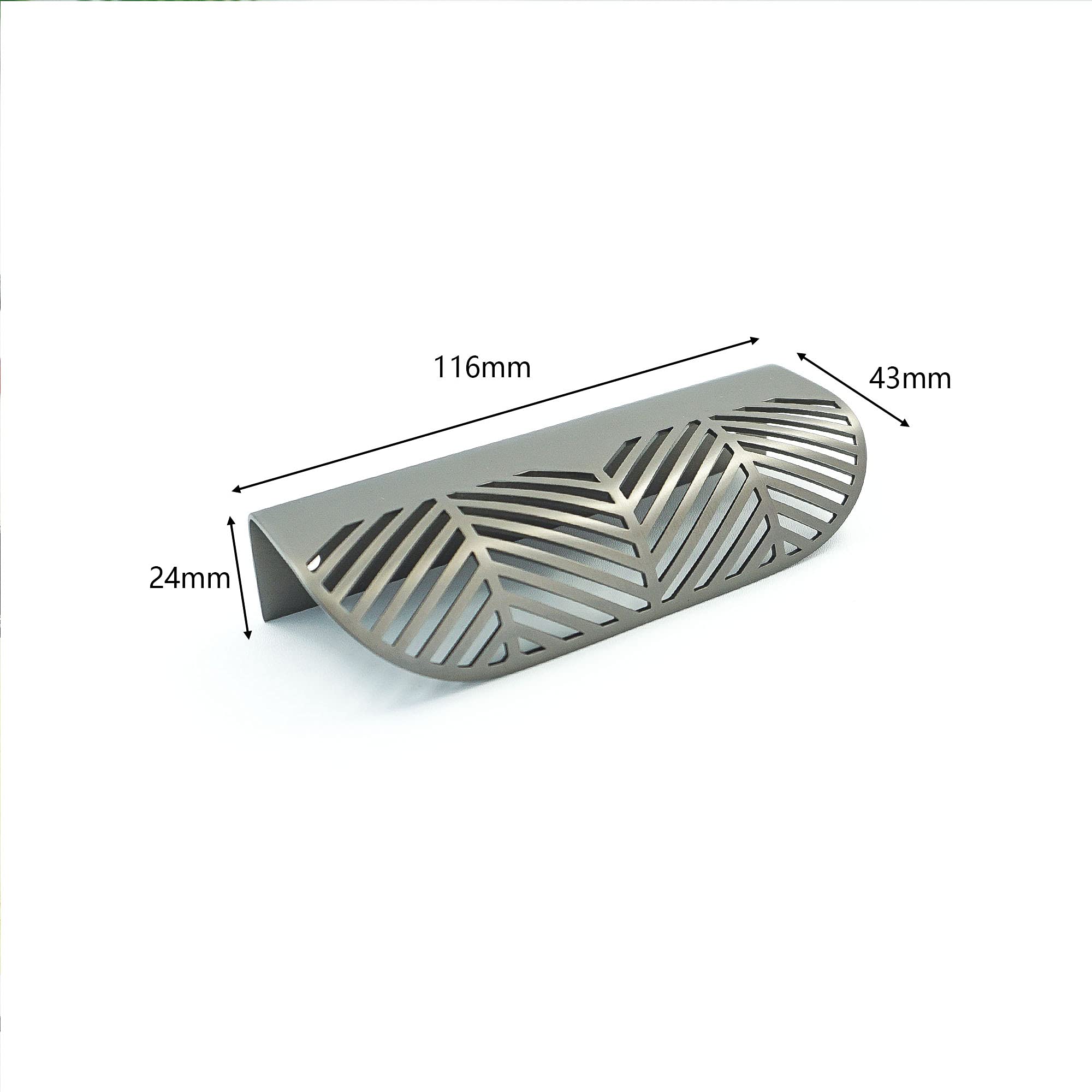 LBFEEL Unique Leaf Drawer Pulls - Gun Metal Cabinet Knobs, Dresser Handles for Kitchen Cabinets, Wardrobe, Cupboard Hardware (Large Size) - Perfect for Modern Home Decor & Furniture Upgrades