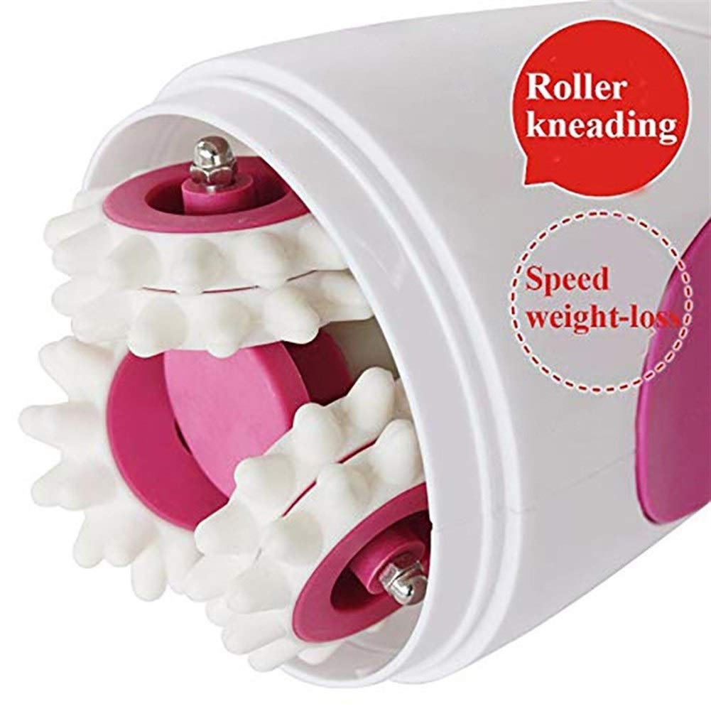 Handheld Massage Roller for Weight Loss - Abdominal & Full Body Slimming Tool - Portable White Massager for Home Gym & Relaxation - Perfect for Post-Workout Recovery & Stress Relief