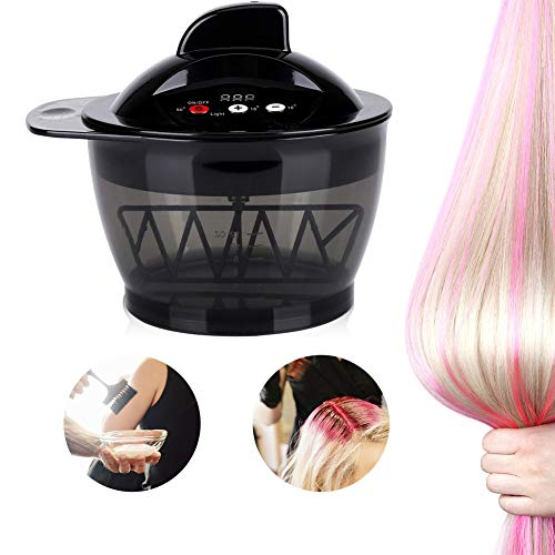 USB Rechargeable Electric Hair Color Mixing Bowl with LCD Timer Display - Automatic Hair Dye Blender for Salon & Home Hair Coloring - Perfect for Professional Stylists & DIY Hair Care