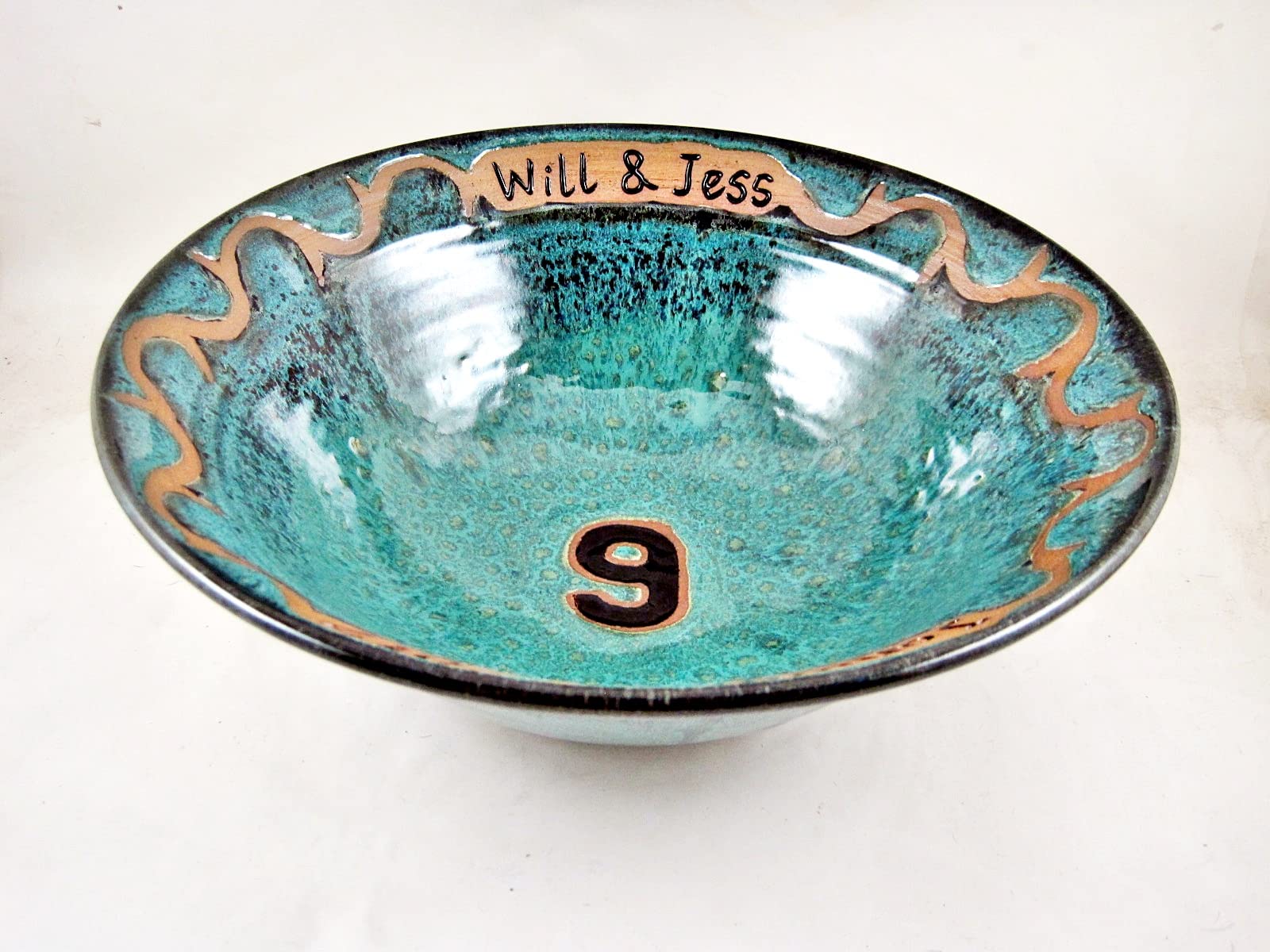 Custom 9th Anniversary Pottery Gift - Handmade Ceramic Keepsake for Couples | Perfect for Wedding Anniversaries & Romantic Celebrations