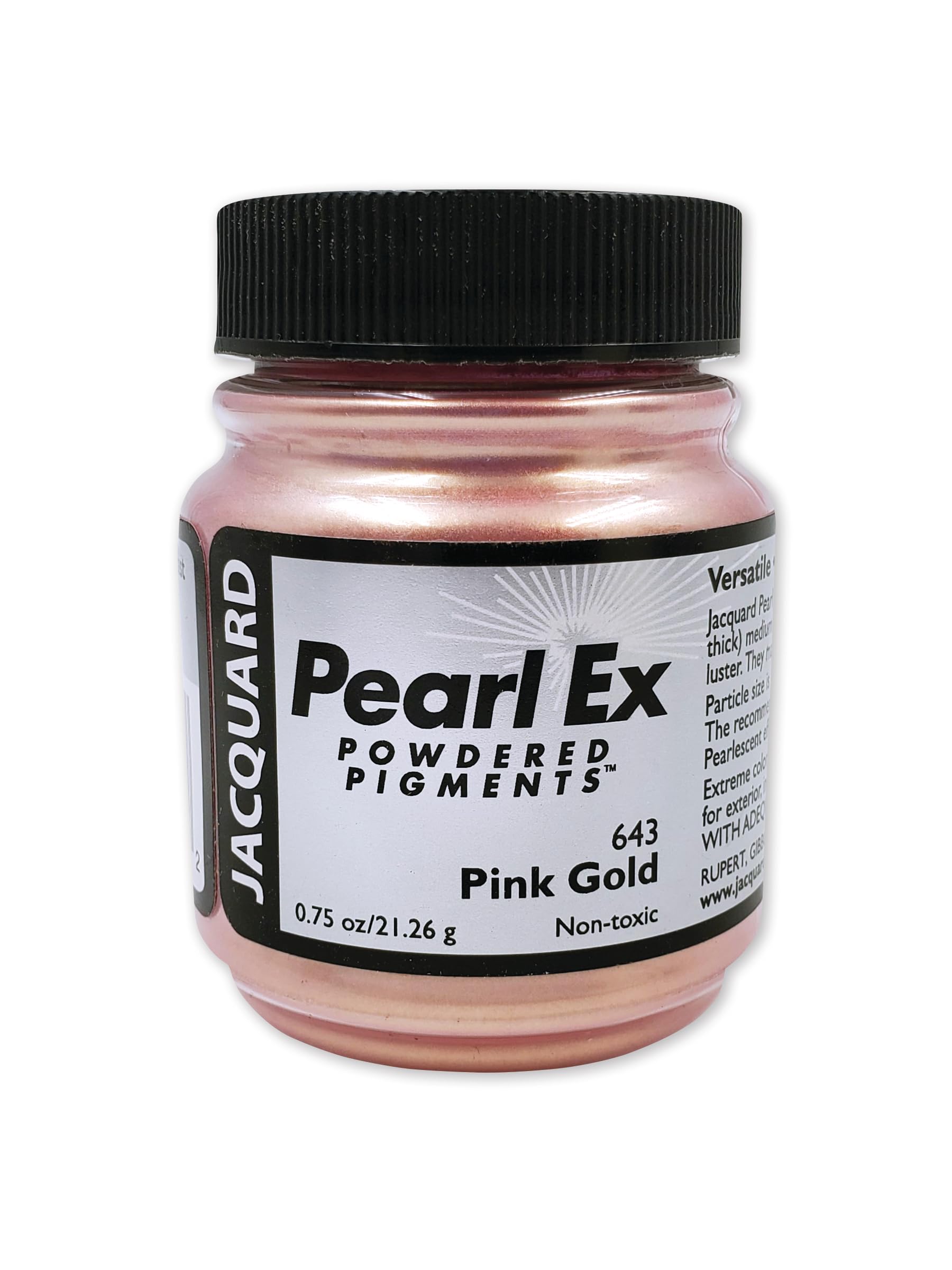 Jacquard Pearl Ex Mica Powder Pigment - Pink Gold | Metallic Art Paint for DIY Crafts, Soap Making, Resin Jewelry & Cosmetics
