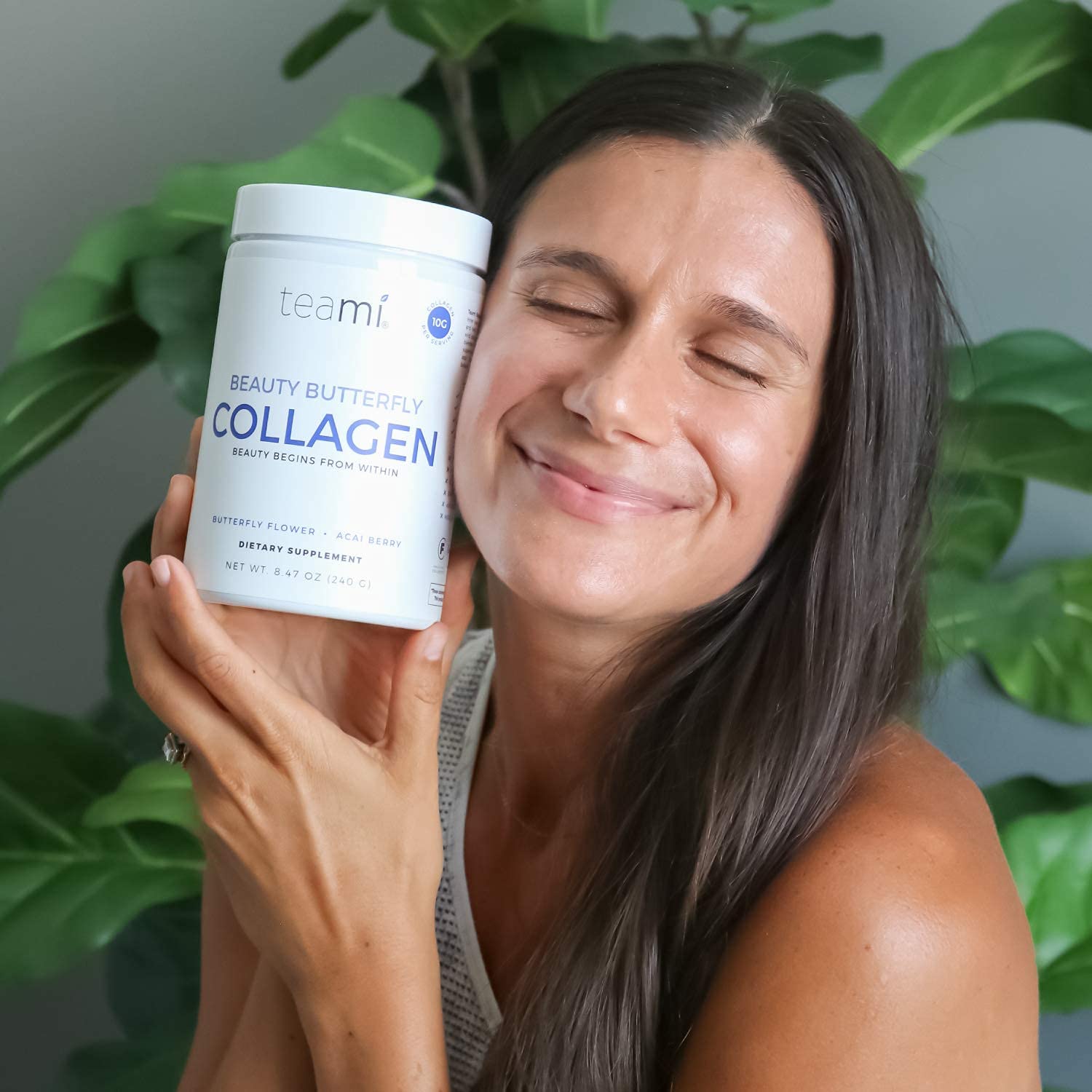 Teami Marine Collagen Powder for Women & Men - Hydrolyzed Collagen Peptides Supplement for Skin, Hair, Nail & Joint Support - Delicious Flavor - 10g per Serving - Perfect for Smoothies, Coffee & Post-Workout Recovery