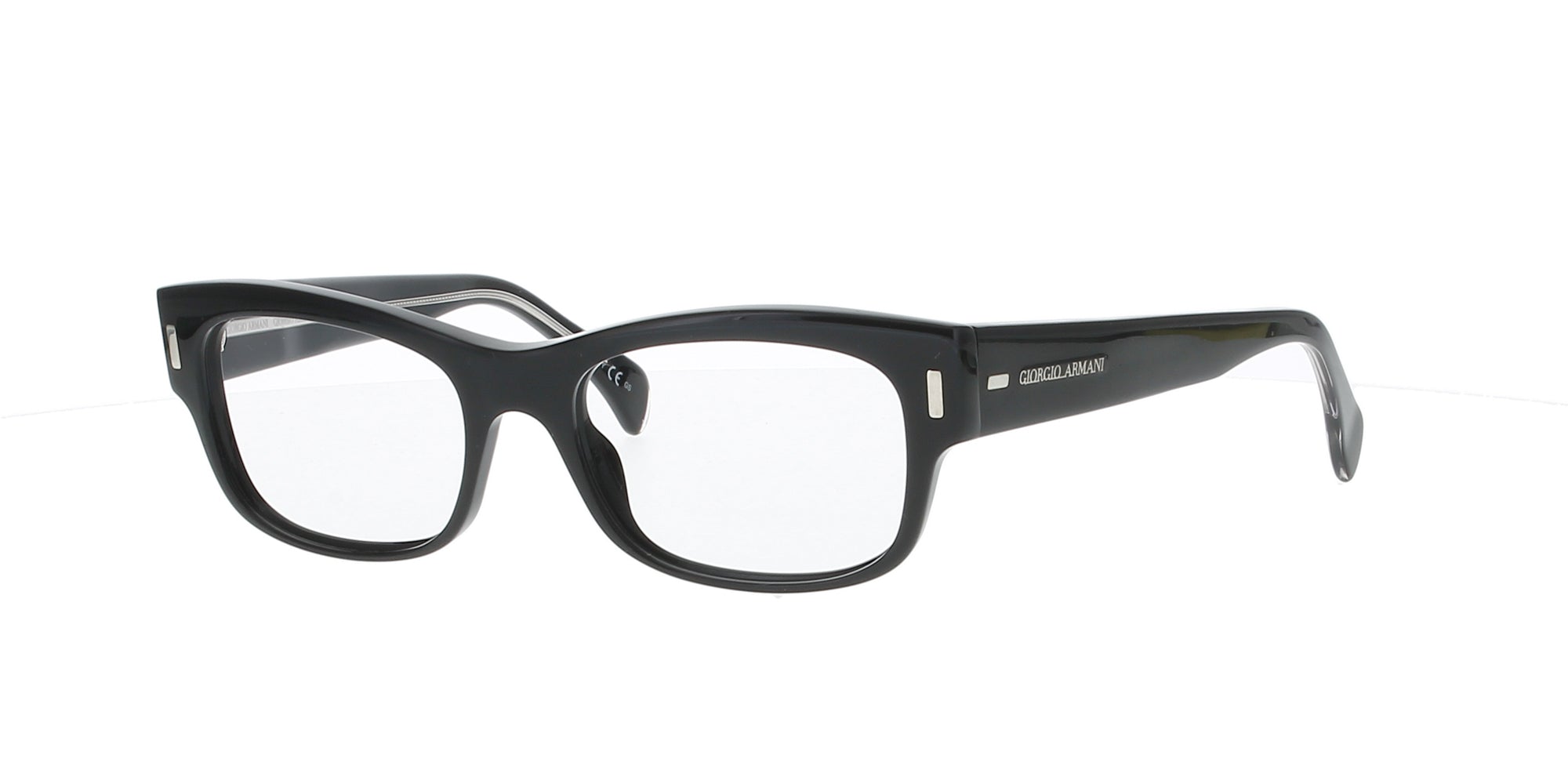 Giorgio Armani Black Rectangle Eyeglass Frame - Stylish & Durable Designer Glasses for Men & Women - Perfect for Office, Reading & Fashion Accessories