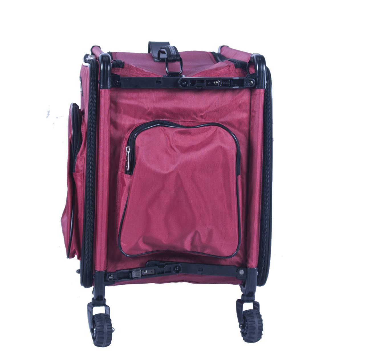 Tutto Serger Tote on Wheels - 17 Inch Rolling Sewing Machine Bag in Cherry Red | Perfect for Quilting, Craft Fairs & Sewing Classes